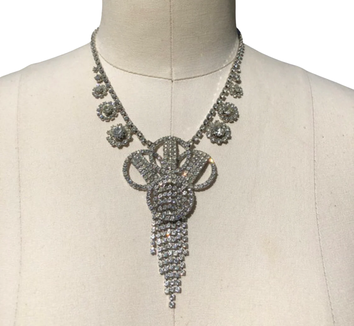 Hollywood Glam 60s Rhinestone Necklace