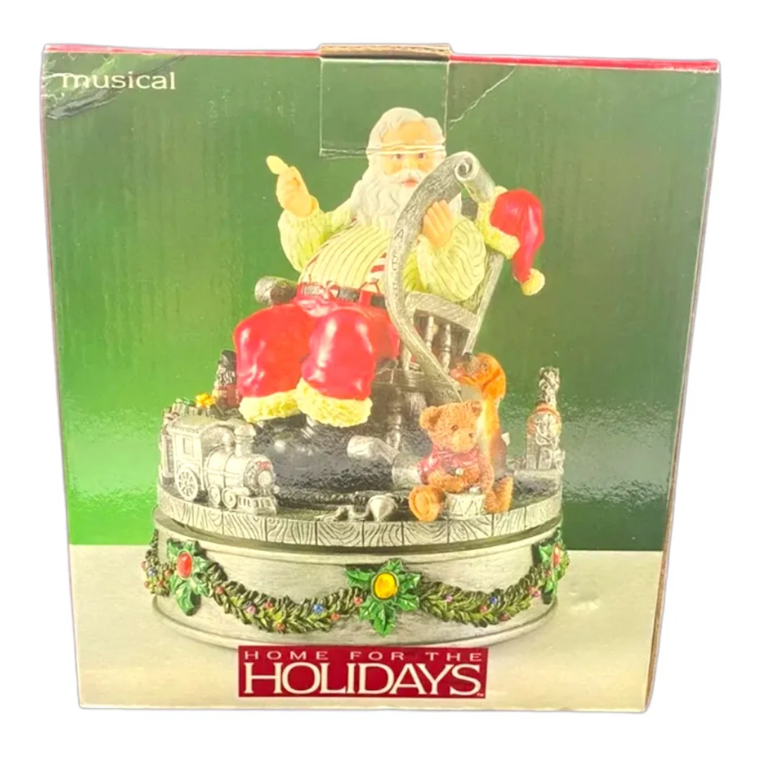 Home for The Holidays Rotating Musical Santa Vintage Centerpiece Music Box New In Box by Home For The Holidays - Image 2