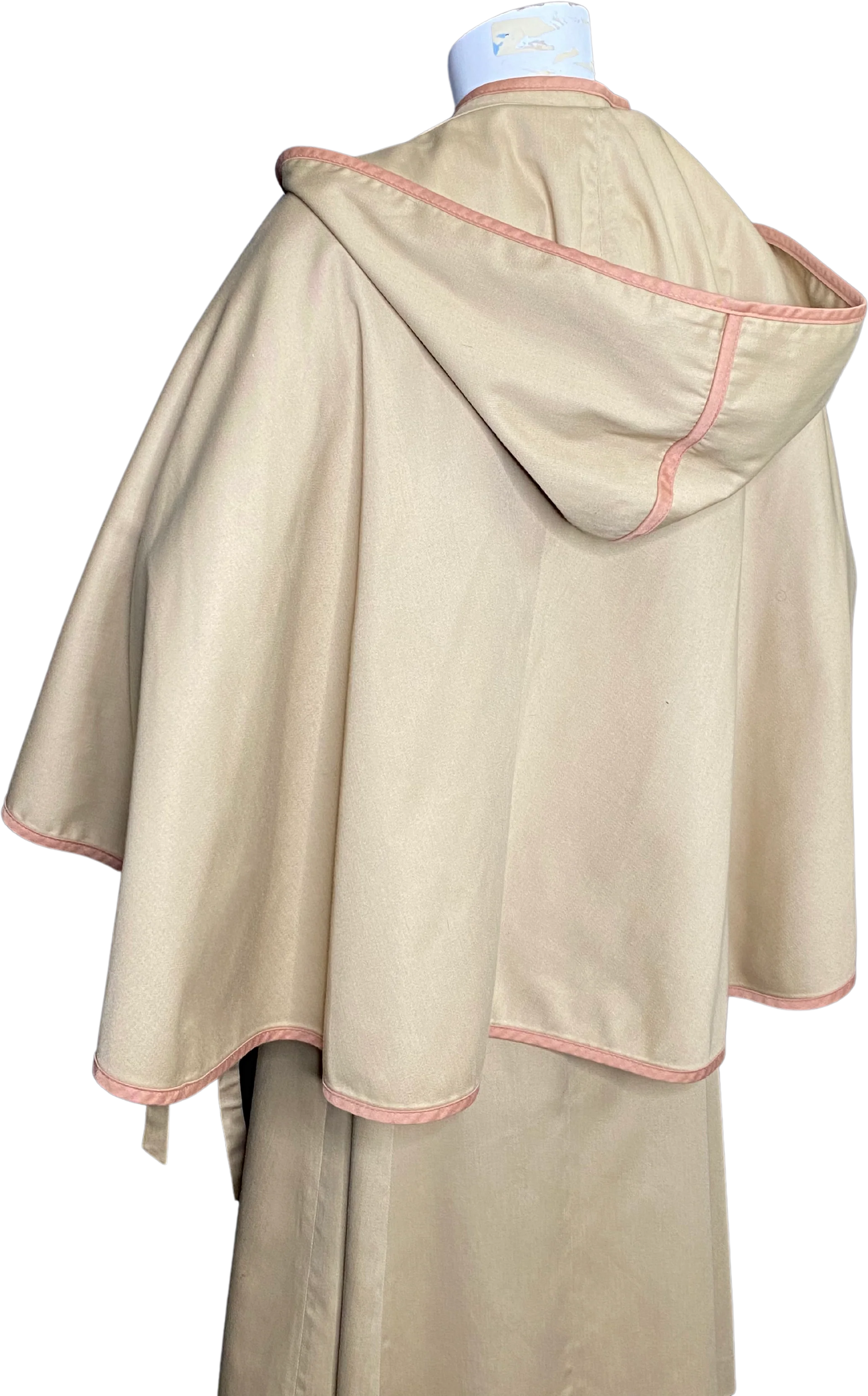 Hooded And Strapped Beige Trench By Quatre by De Chambs - Image 2
