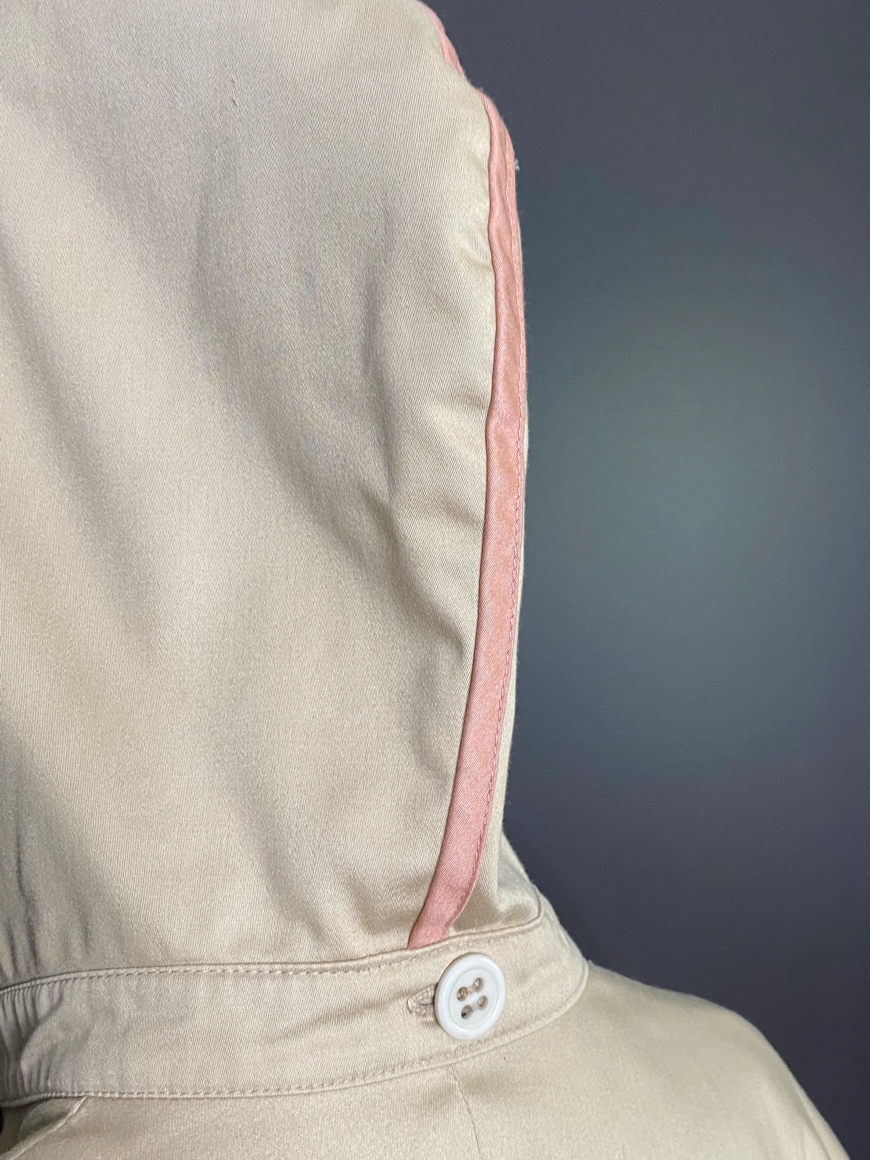 Hooded And Strapped Beige Trench By Quatre by De Chambs - Image 5