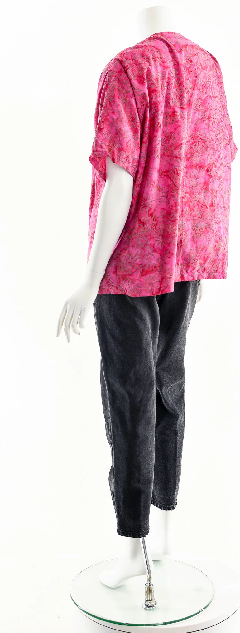 Hot Pink Batik Open Style Shirt - Image 8