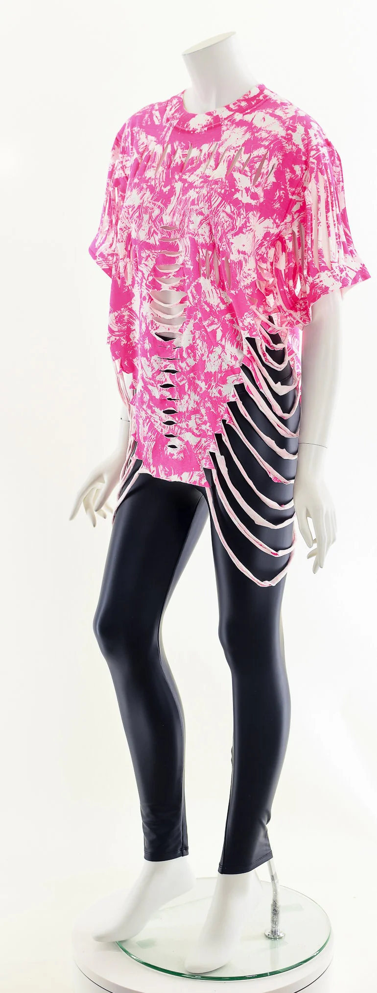 Hot Pink Distressed 80s Tee (deadstock) by Tear Wear - Image 10