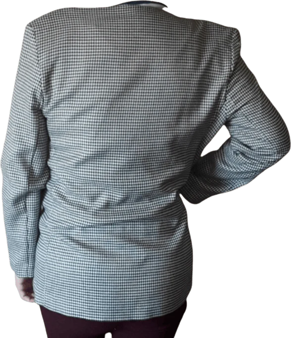 Black and White Houndstooth Weave Blazer by Norton Mcnaughton - Image 2