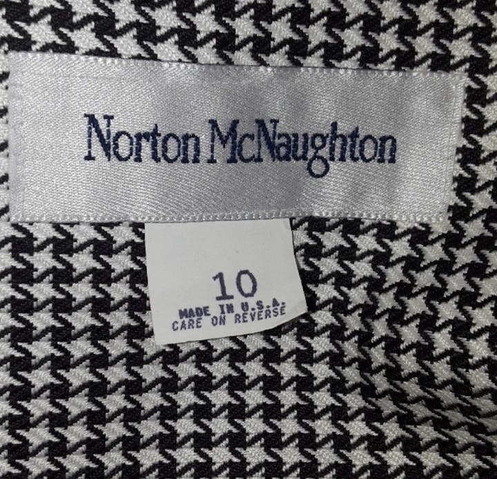 Black and White Houndstooth Weave Blazer by Norton Mcnaughton - Image 5