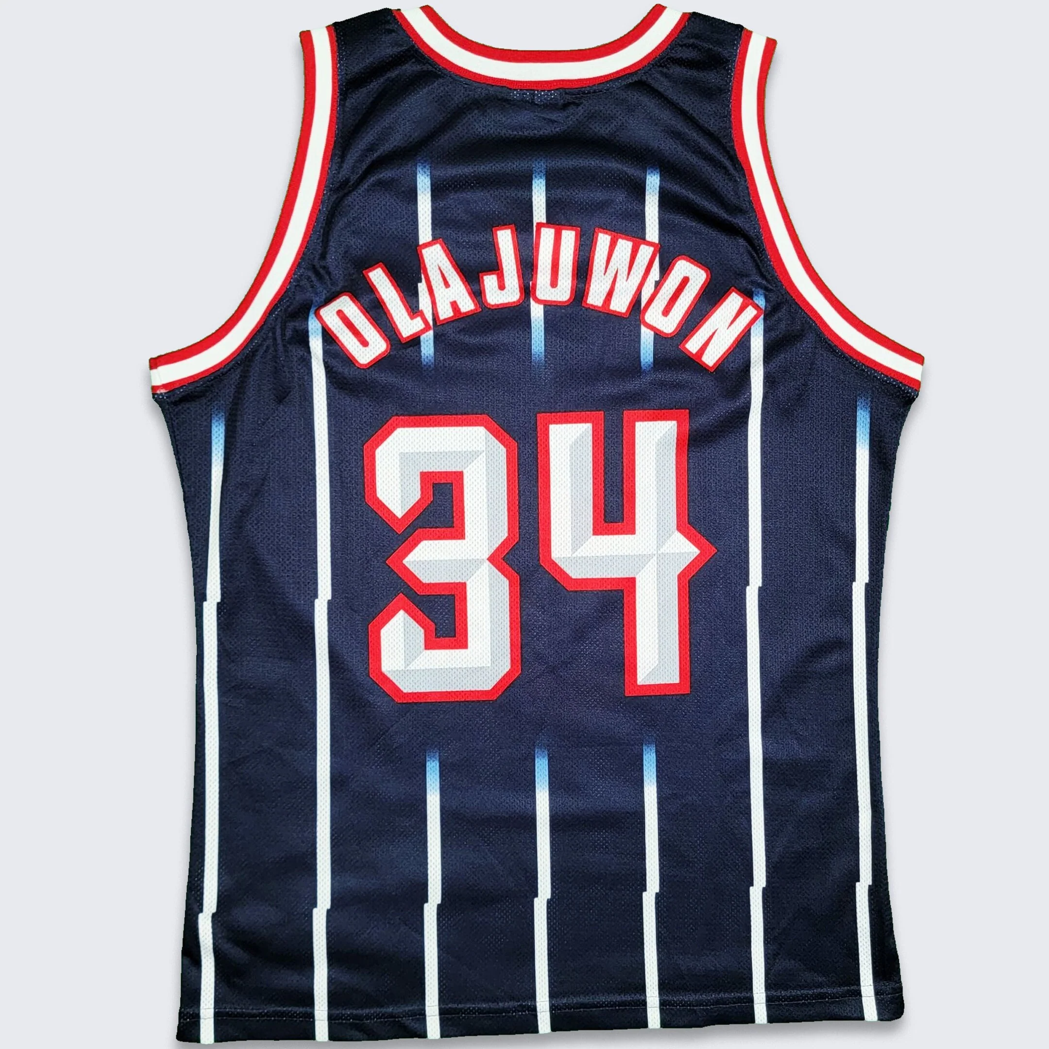 Houston Rockets Vintage 90s Hakeem Olajuwon Champion Basketball Jersey - Size Medium M - Image 2