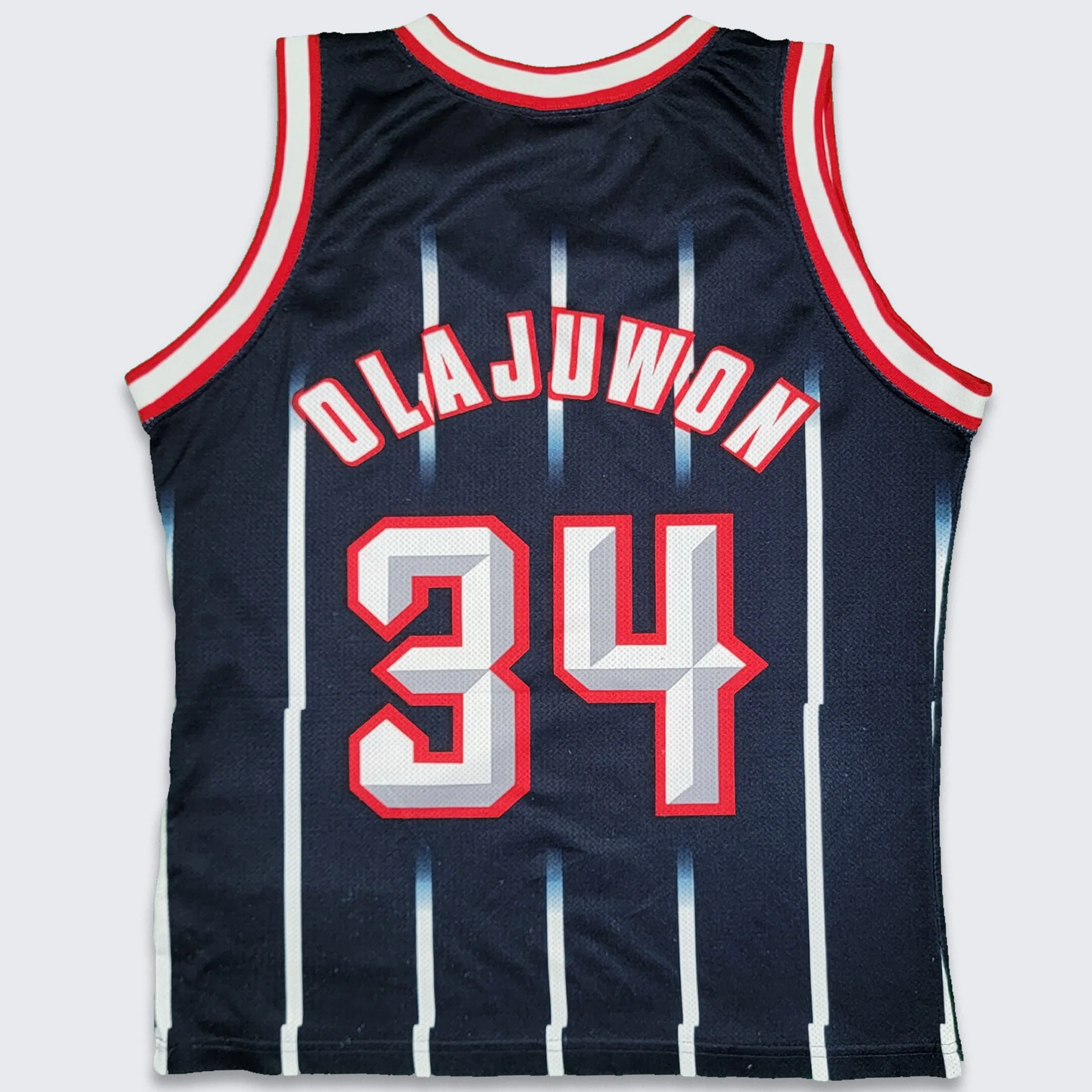 Houston Rockets Vintage 90s Hakeem Olajuwon Champion Basketball Jersey - Size Small S by Champion - Image 2