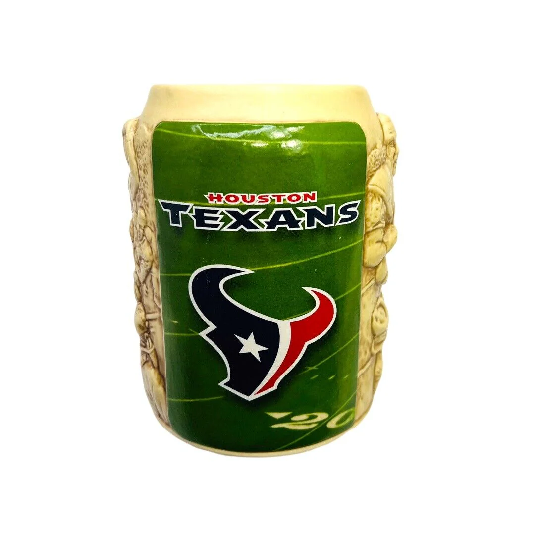 Houston Texans/miller Lite Beer Mug Stein Football Laces Handle Nfl by Miller Lite - Image 2