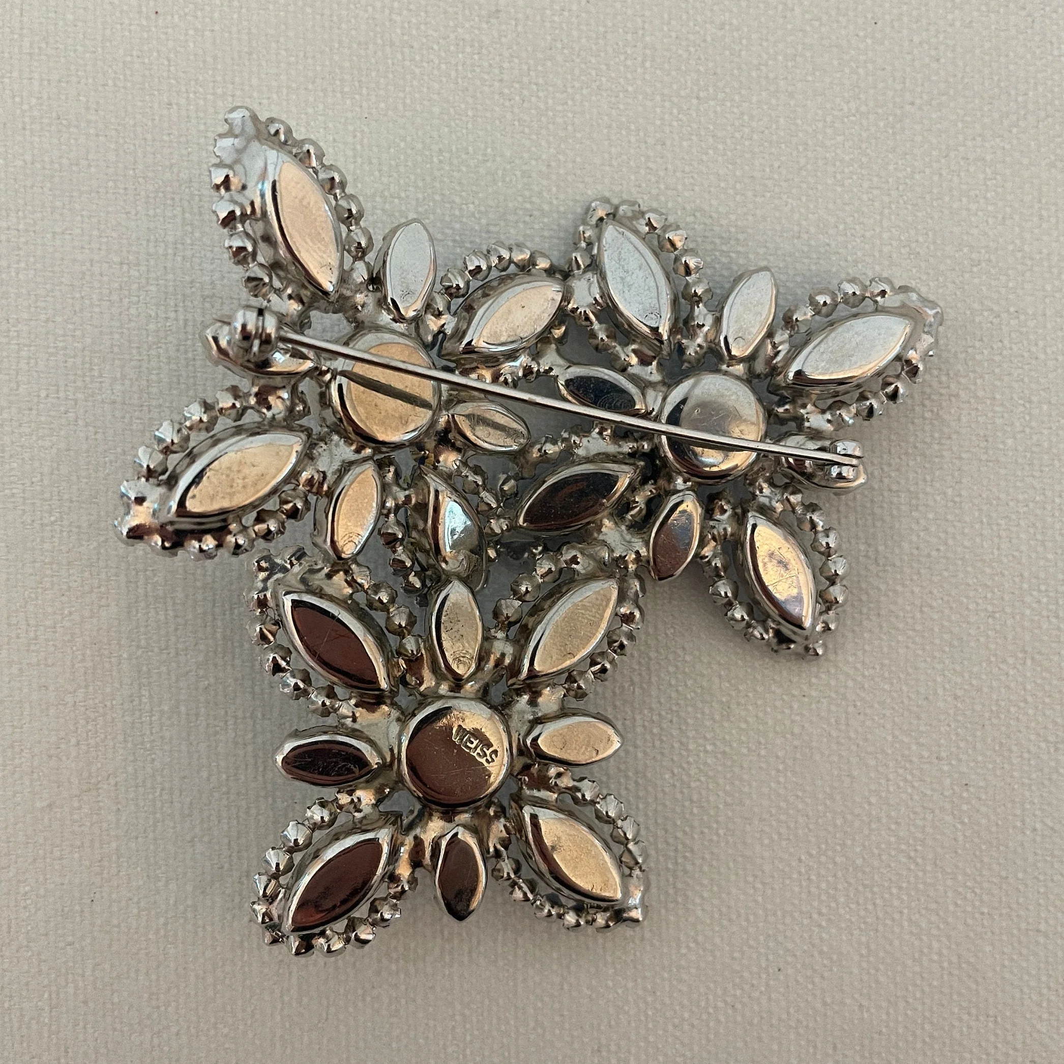 Huge Weiss Star Cluster Faux Sapphire Crystal Brooch by Weiss - Image 6