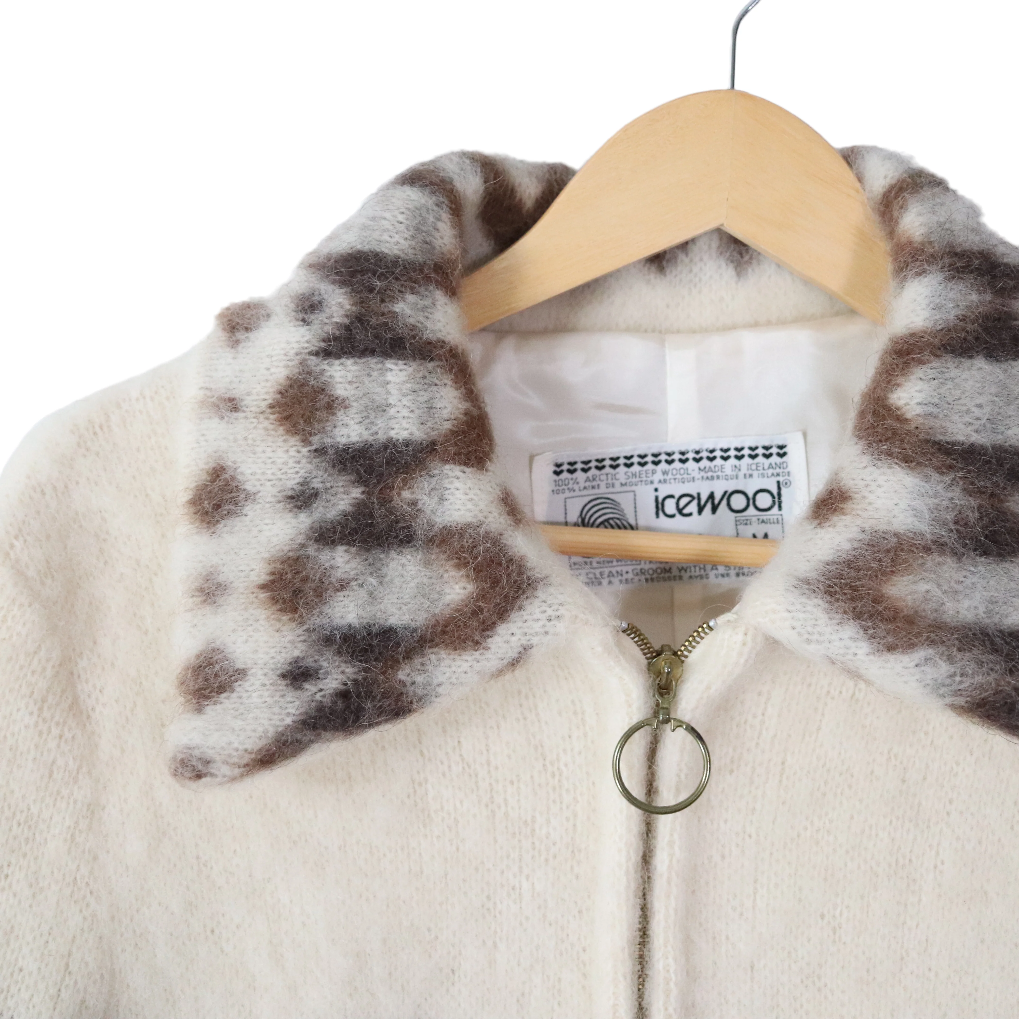 Icelandic Fair Isle Pure Wool Sweater Jacket By Icewool - Image 10