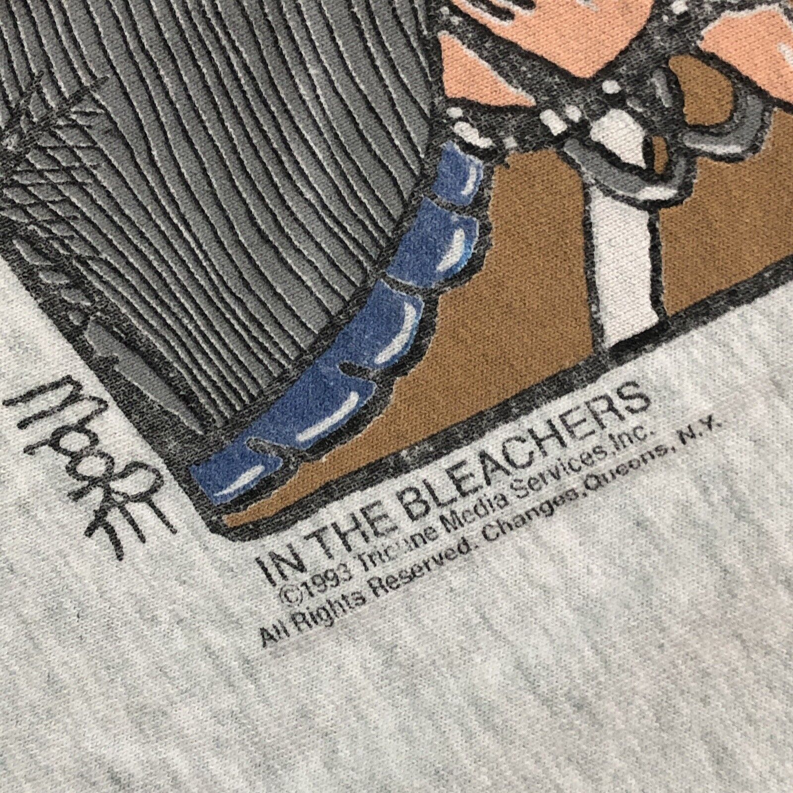 In The Bleachers Comic Strip T-Shirt Baseball Gray Mens Xl Usa Vintage 1993 - Image 5