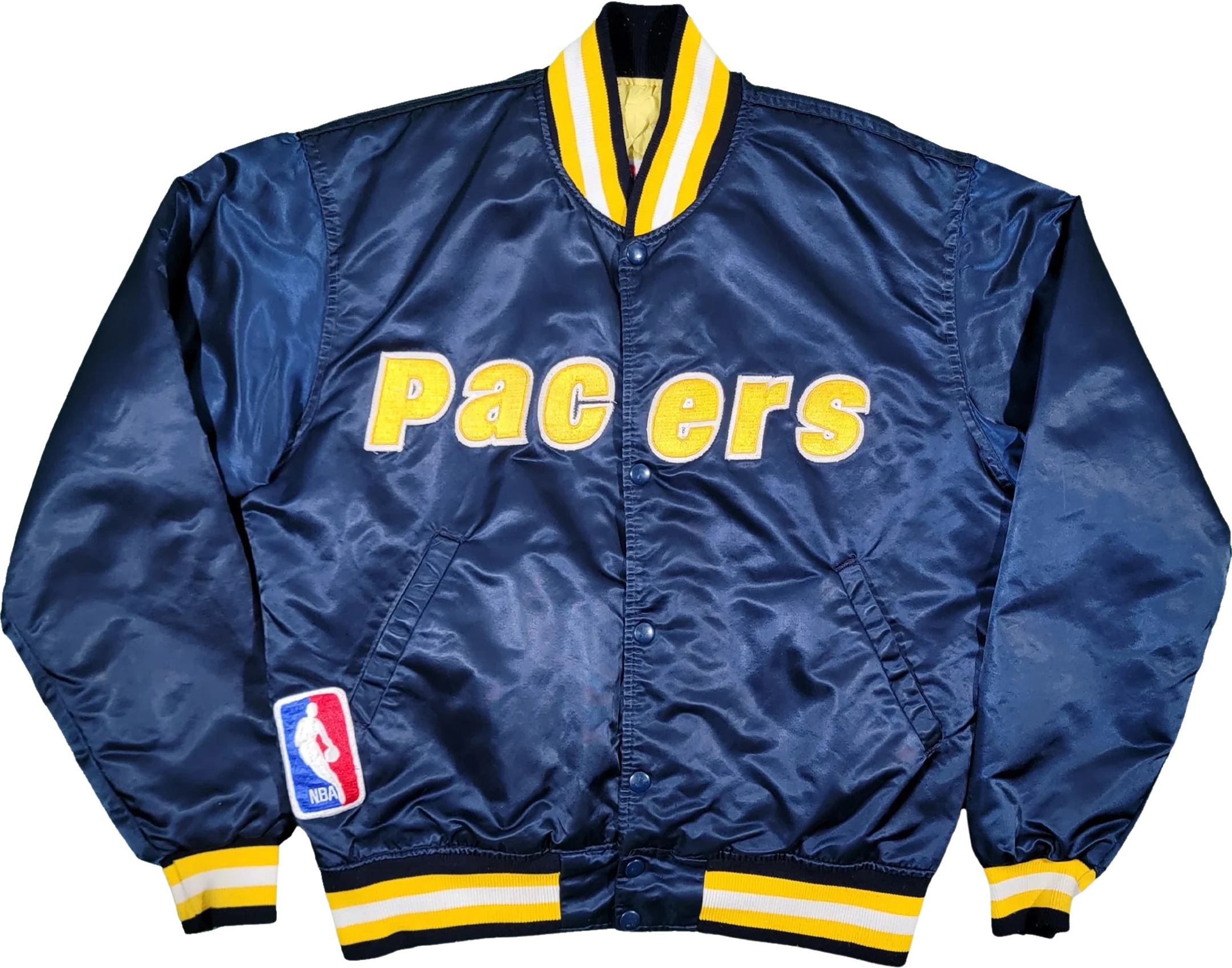 Indiana Pacers Vintage 80s Starter Satin Bomber Jacket - Size Men's Medium M