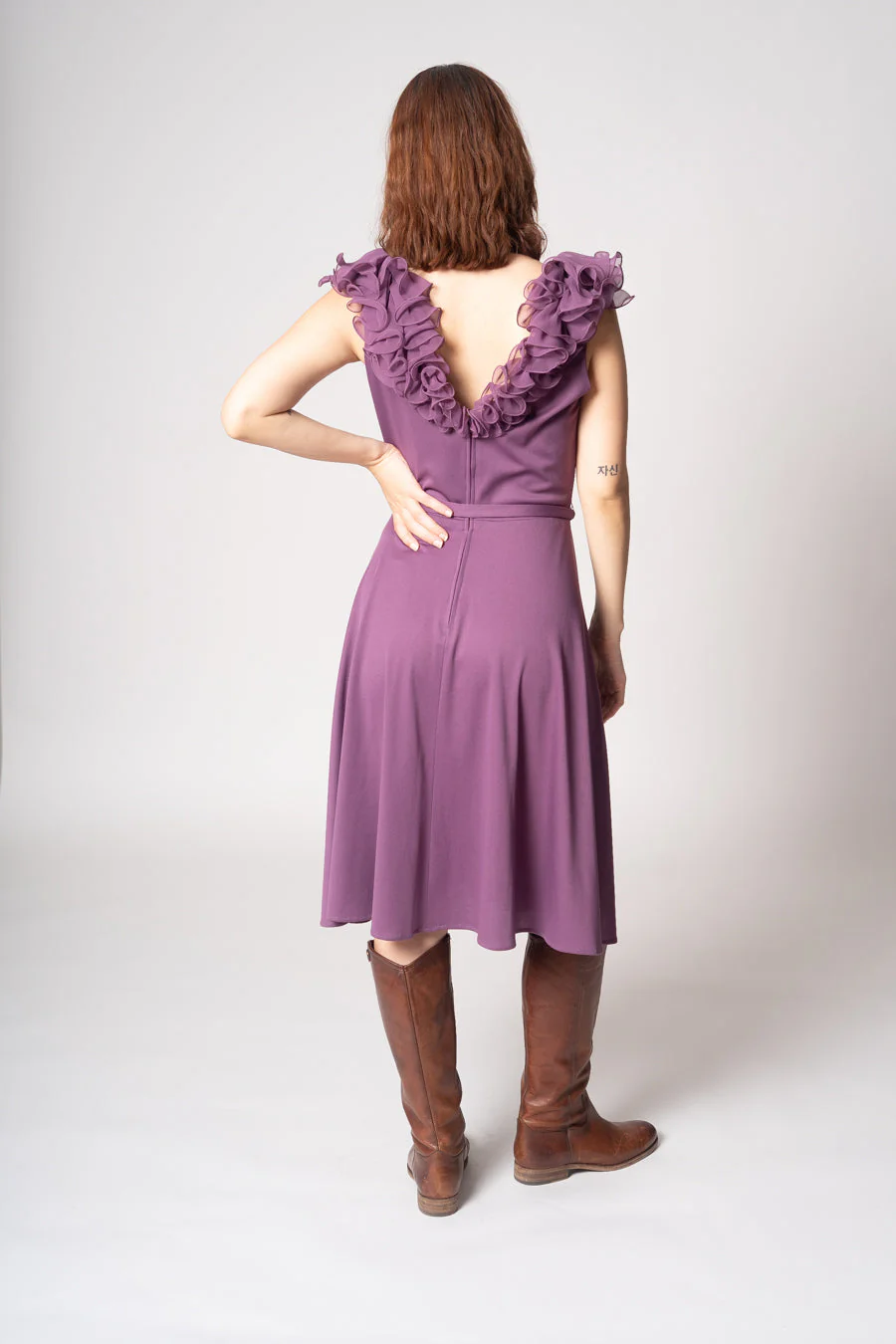 Iris Chiffon Ruffle Dress - Image 10