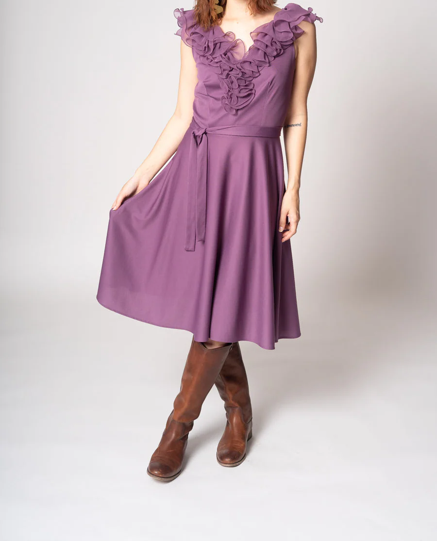Iris Chiffon Ruffle Dress - Image 2
