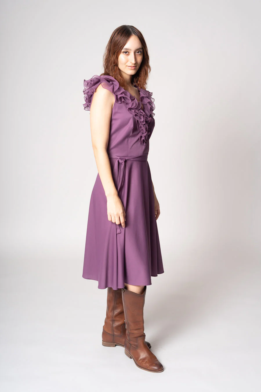 Iris Chiffon Ruffle Dress - Image 8