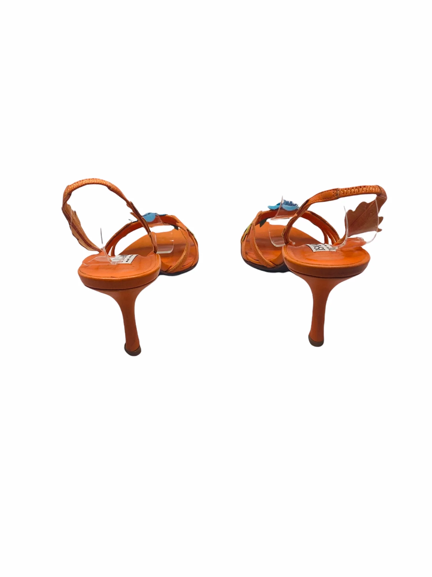 Isaac Leather Strappy Kitten Heel Sandals with Suede Embellishment by Isaac - Image 4