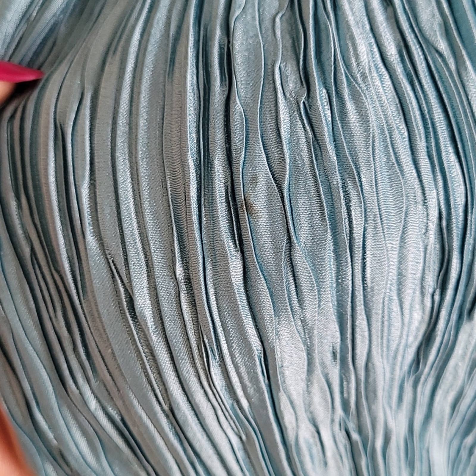 Isabell Gerhart Aqua Blue Embellished Gown Dress By Mary McFadden - Image 16