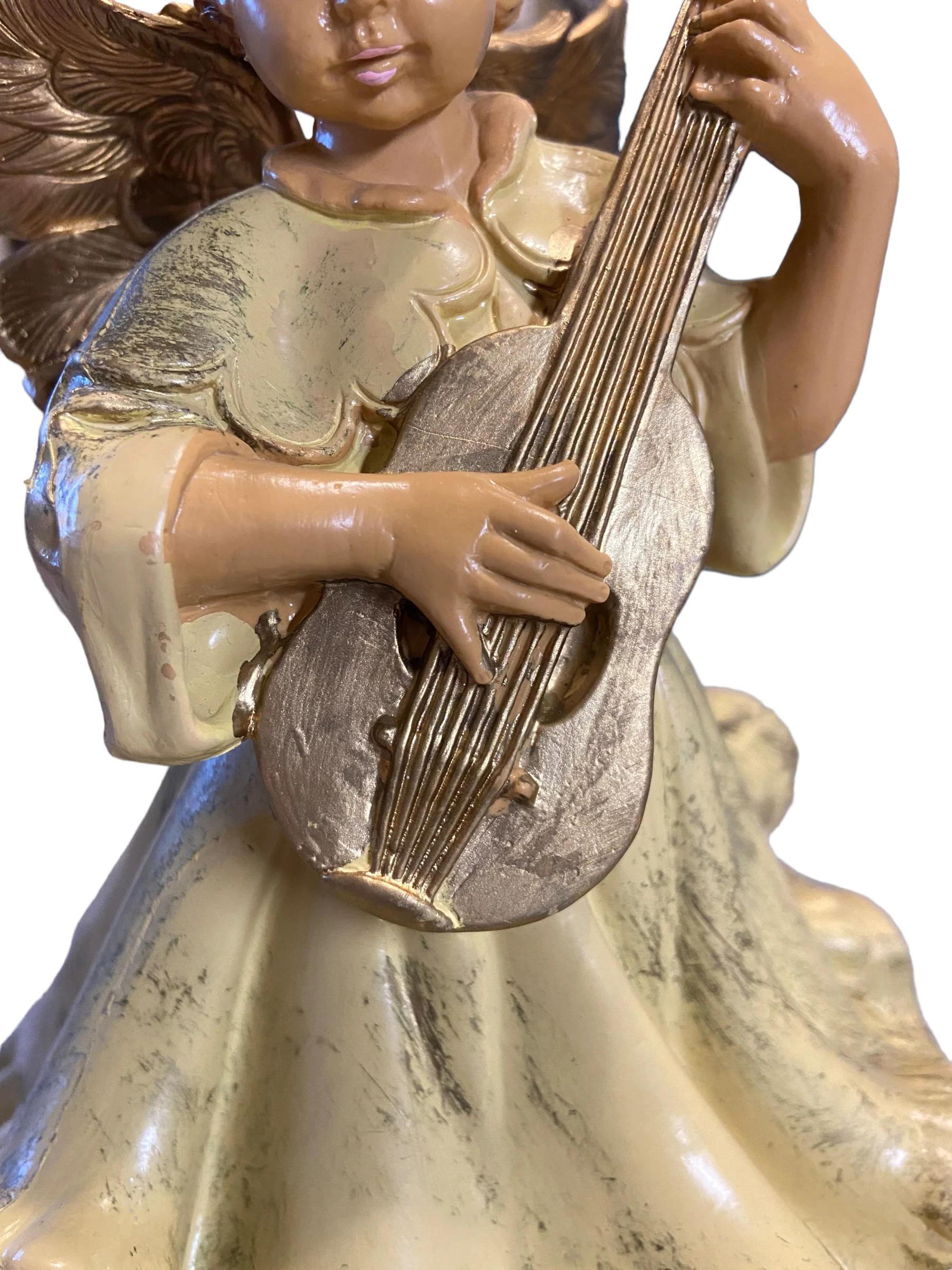 Italian Angel Figurine Guitar 8" Depose Fontanini - Image 3