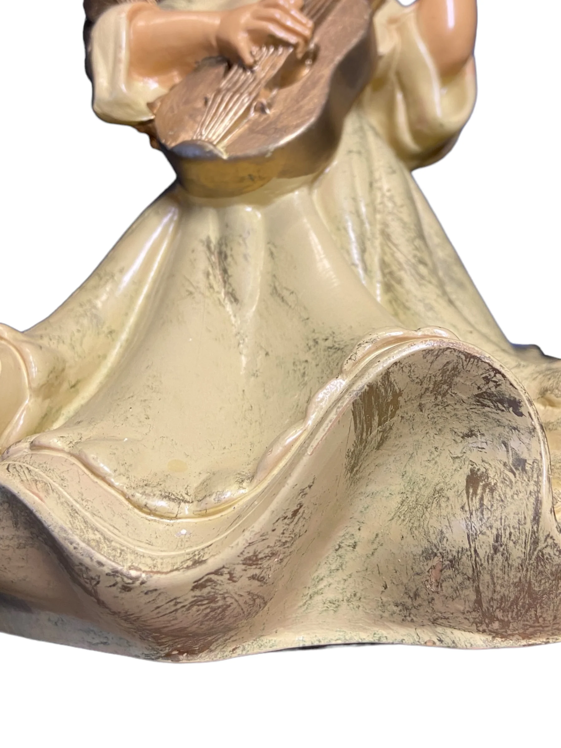 Italian Angel Figurine Guitar 8" Depose Fontanini - Image 4