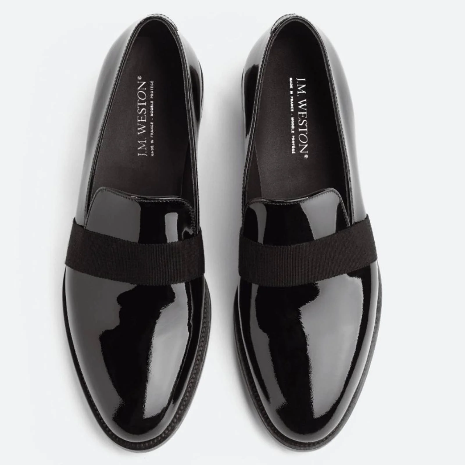 J M Weston Black Patent Calf Leather Tuxedo Loafers by JM Weston - Image 3