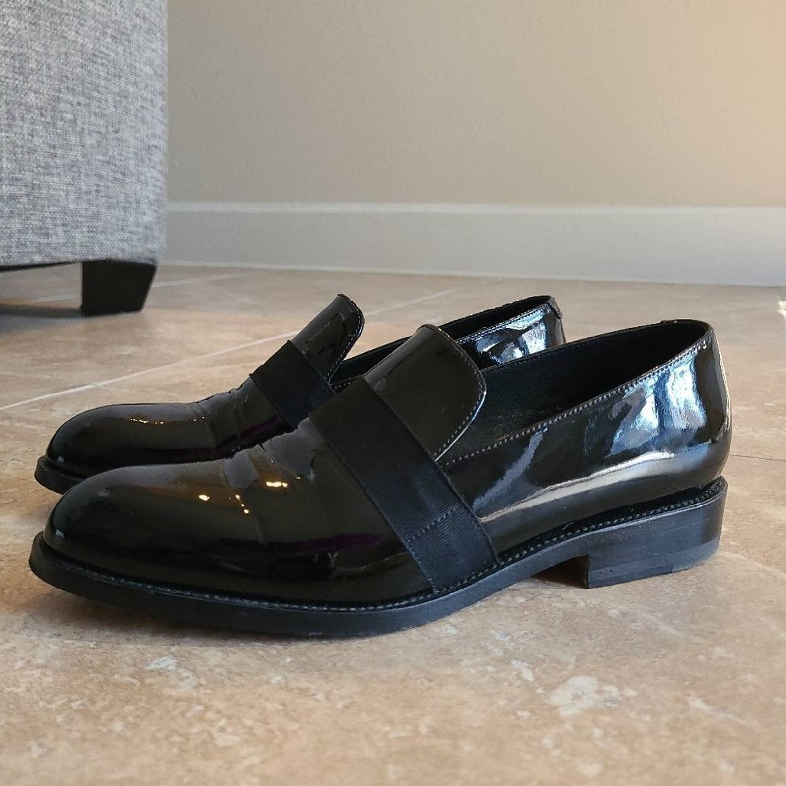 J M Weston Black Patent Calf Leather Tuxedo Loafers by JM Weston - Image 4