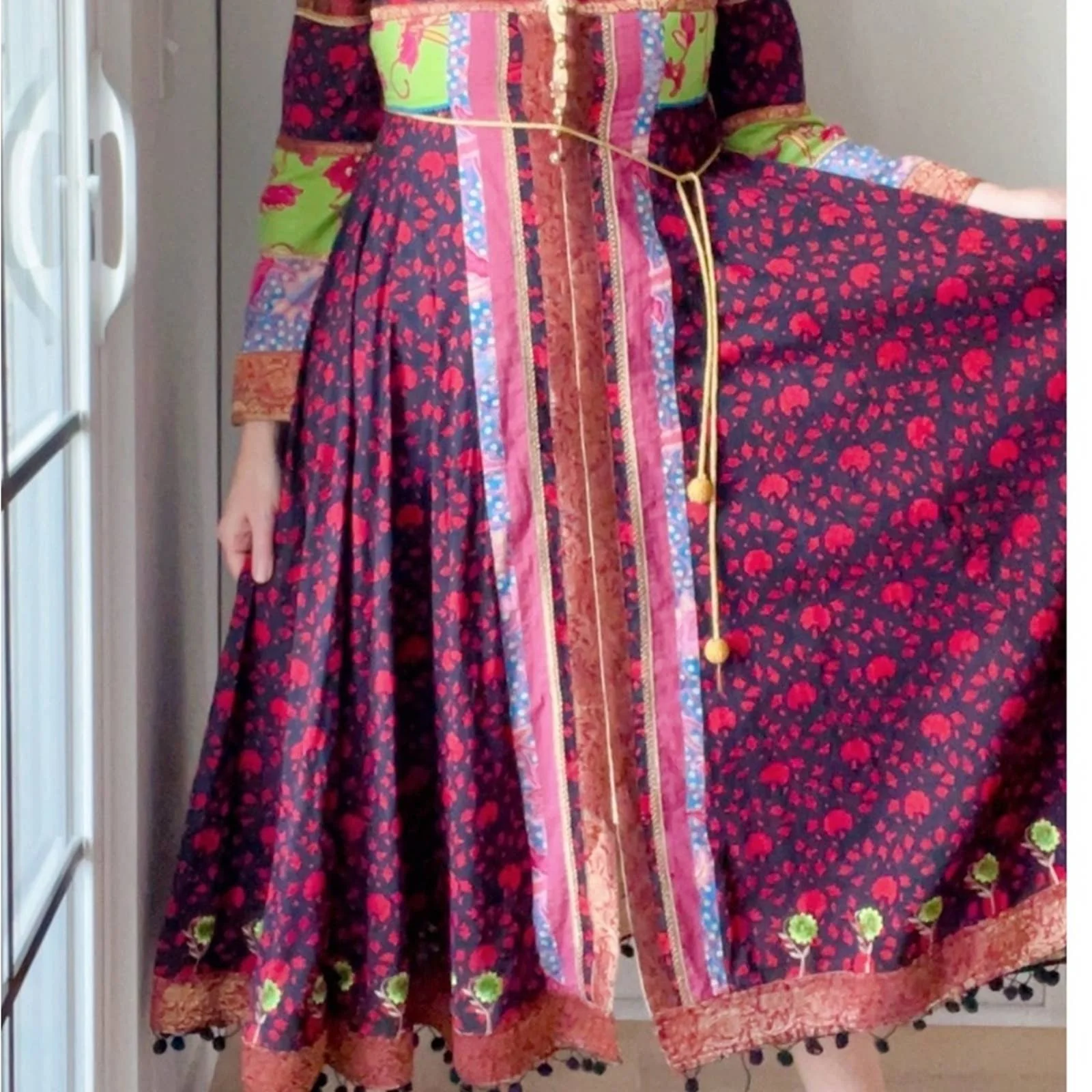 J. Peterman Jaisalmer Dress Small Patchwork Print Midi Length Party Nwot by J. Peterman - Image 13