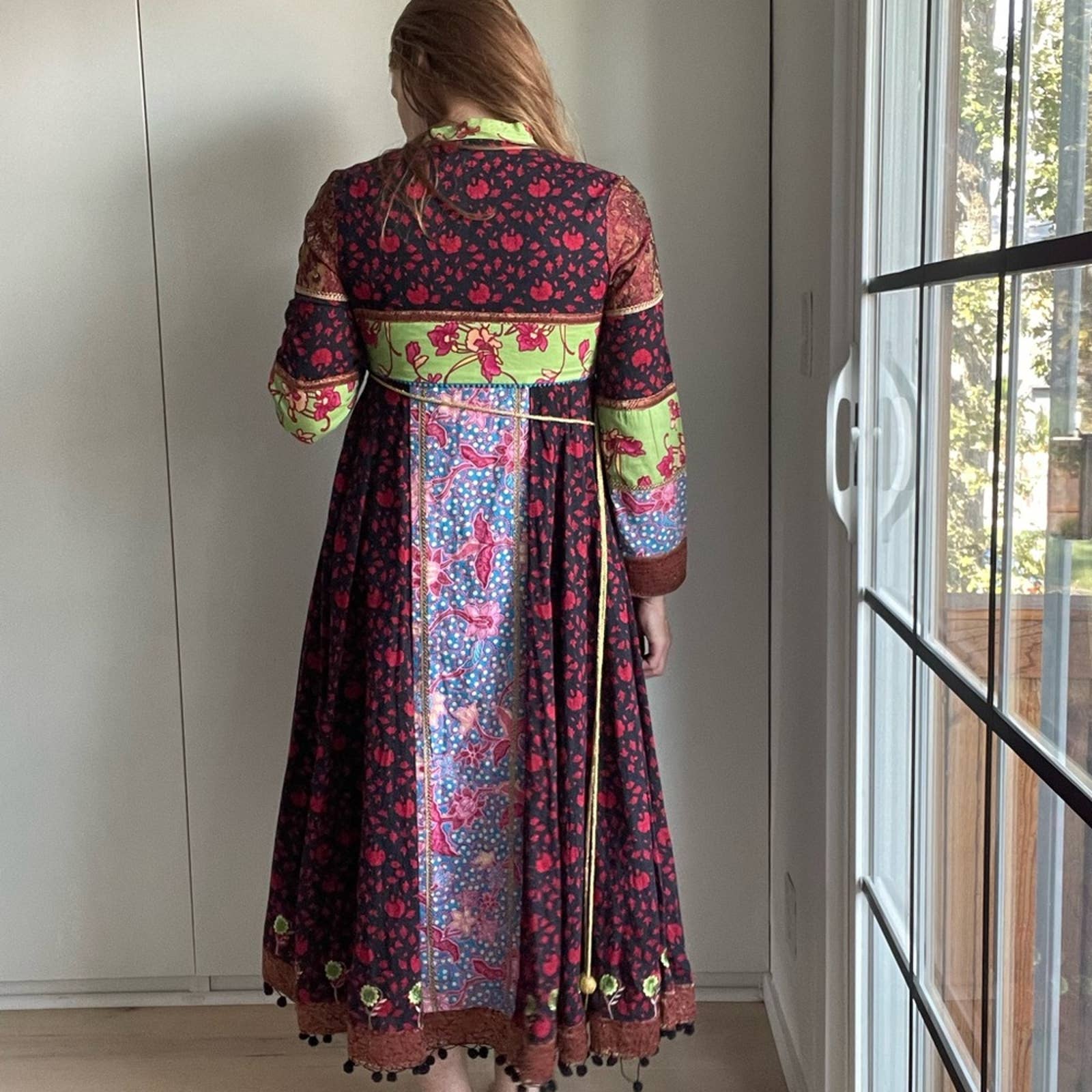 J. Peterman Jaisalmer Dress Small Patchwork Print Midi Length Party Nwot by J. Peterman - Image 4