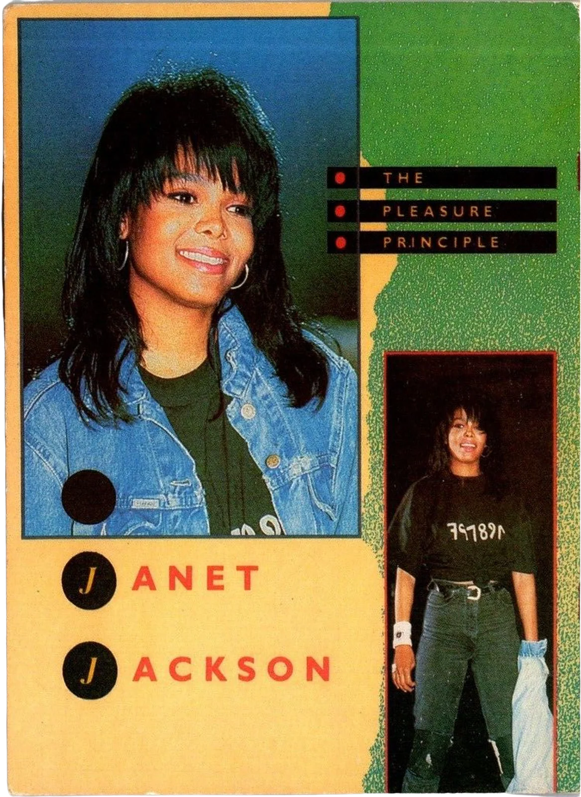 Janet Jackson The Pleasure Principle Postcard Rare Unused Vintage 1986 Control