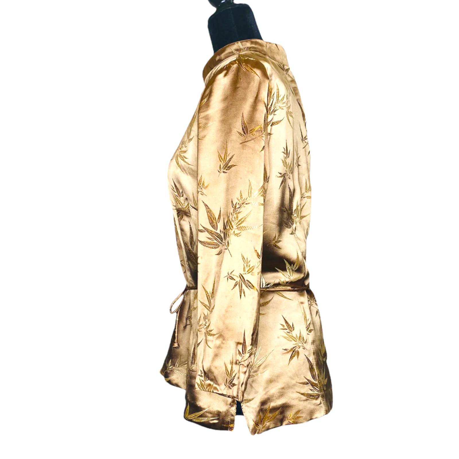 80s/90s Jessica Howard Vintage Robe Satin Top Jacket Gold By Jessica Howard - Image 7