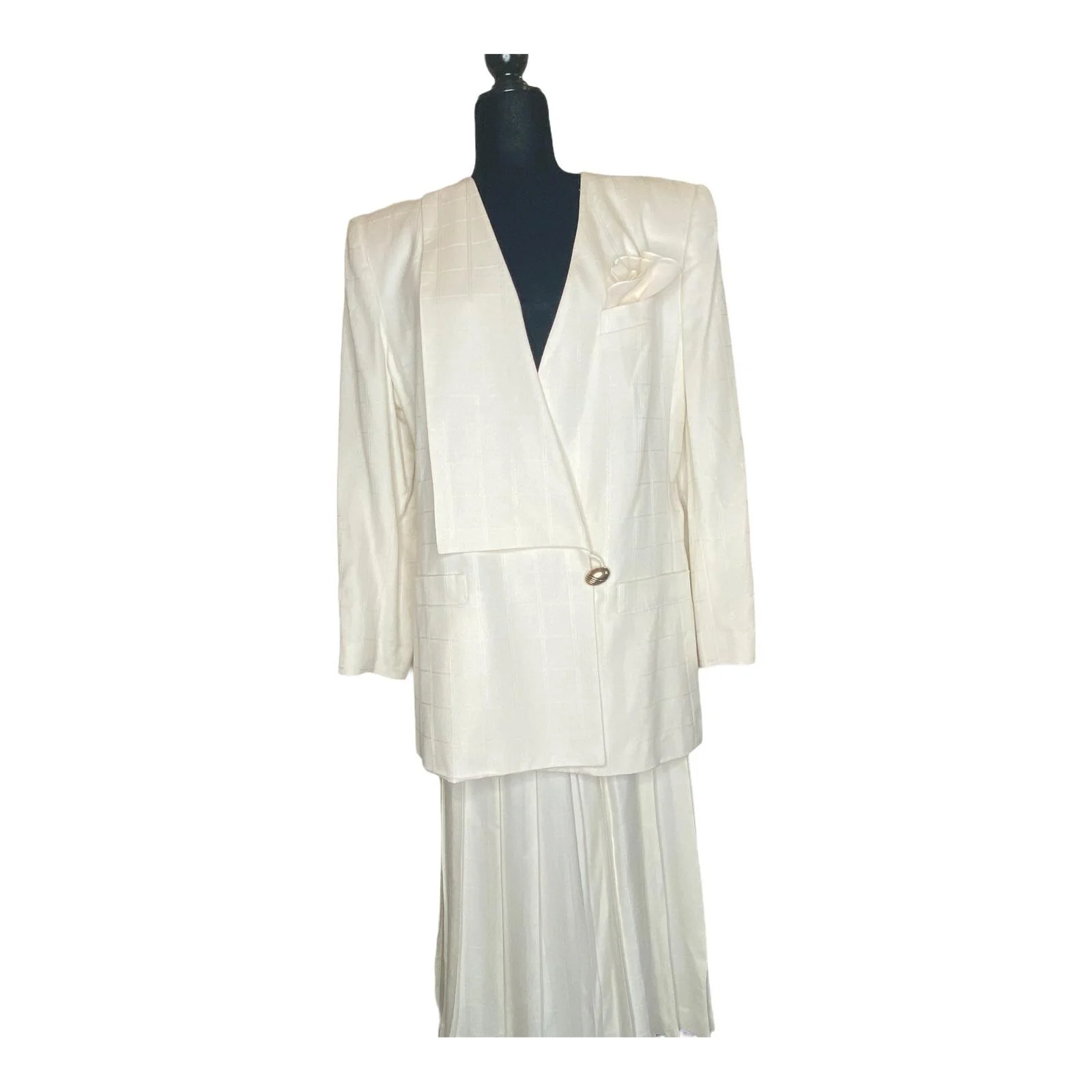 Kasper for A. S.l. Vintage Pleat Skirt and Blazer by Kasper For A.s.l. - Image 3