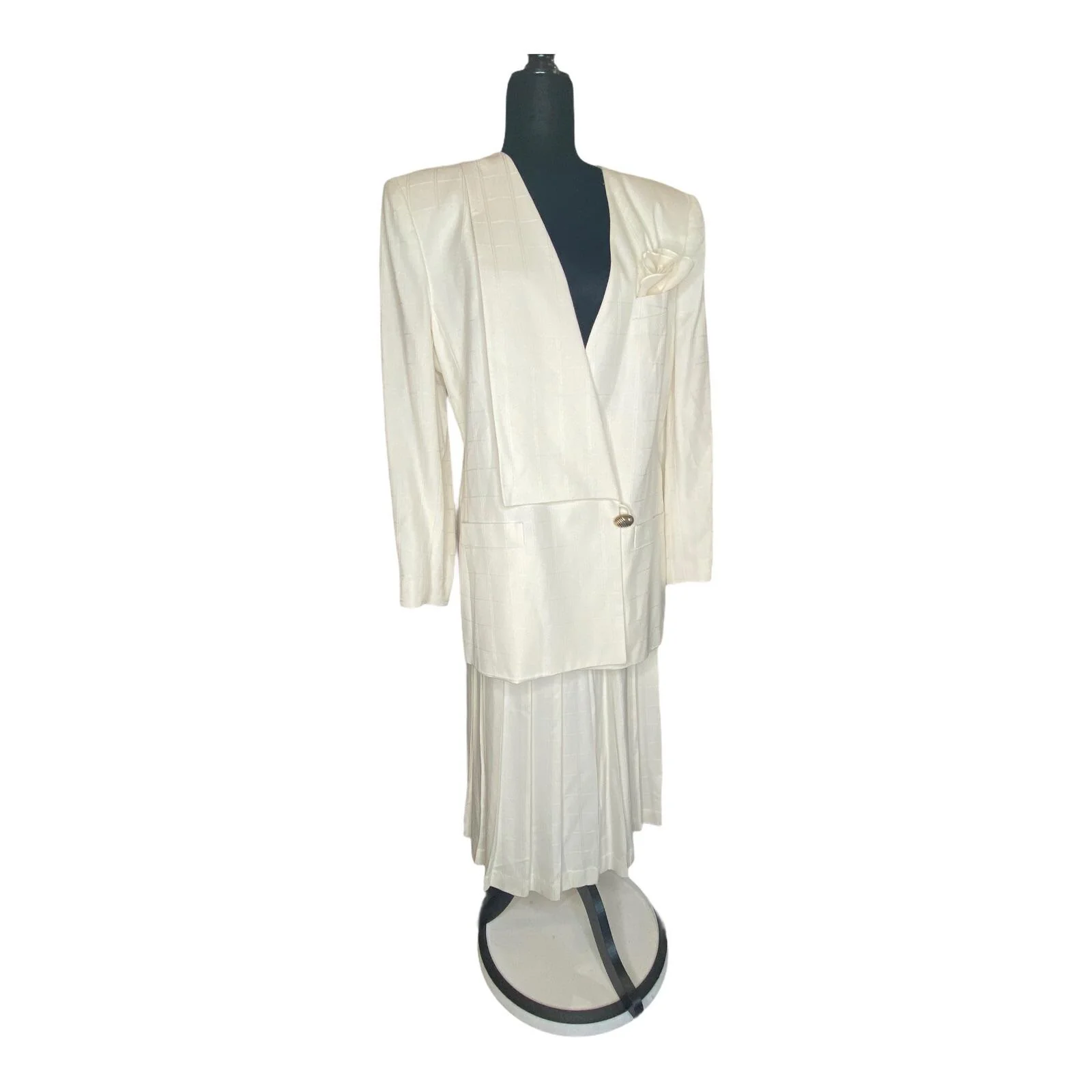 Kasper for A. S.l. Vintage Pleat Skirt and Blazer by Kasper For A.s.l. - Image 7
