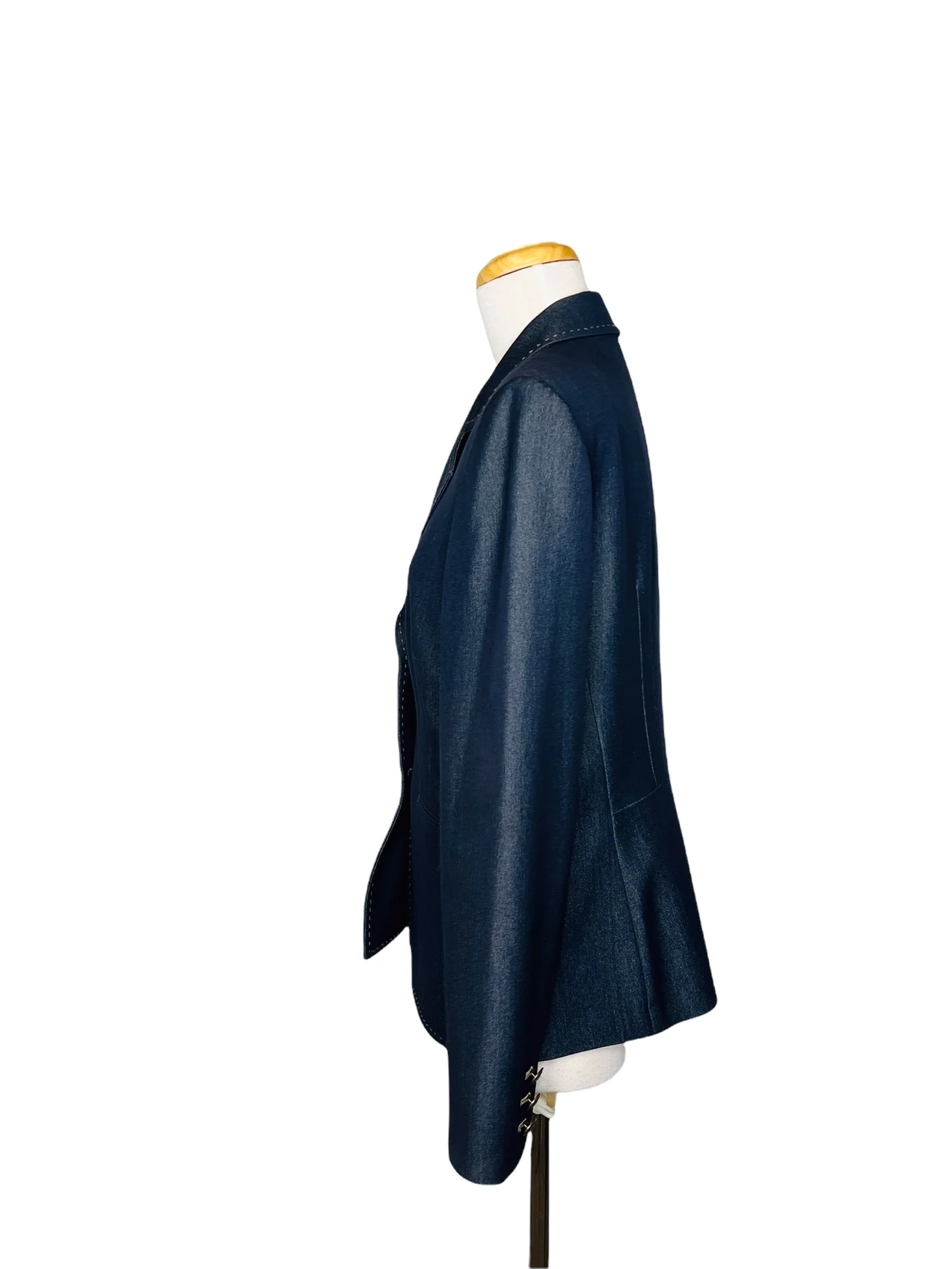 Kasper Tailored Blazer Pleated Waist Shield Buttons and Stitching by Kasper - Image 4