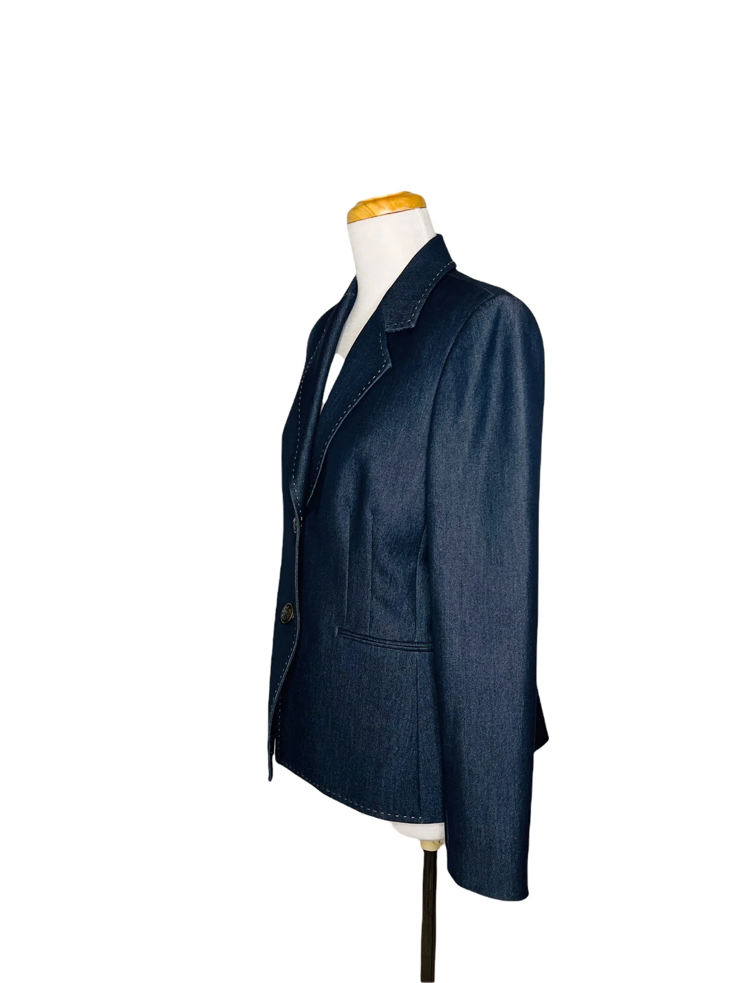 Kasper Tailored Blazer Pleated Waist Shield Buttons and Stitching by Kasper - Image 6