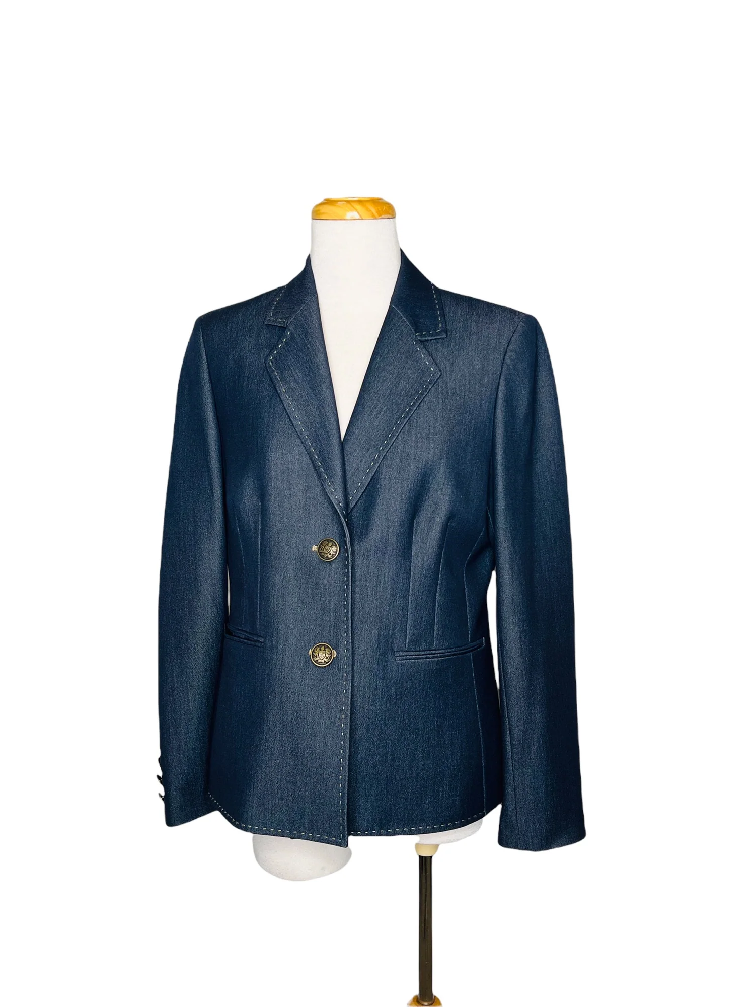 Kasper Tailored Blazer Pleated Waist Shield Buttons and Stitching by Kasper - Image 8