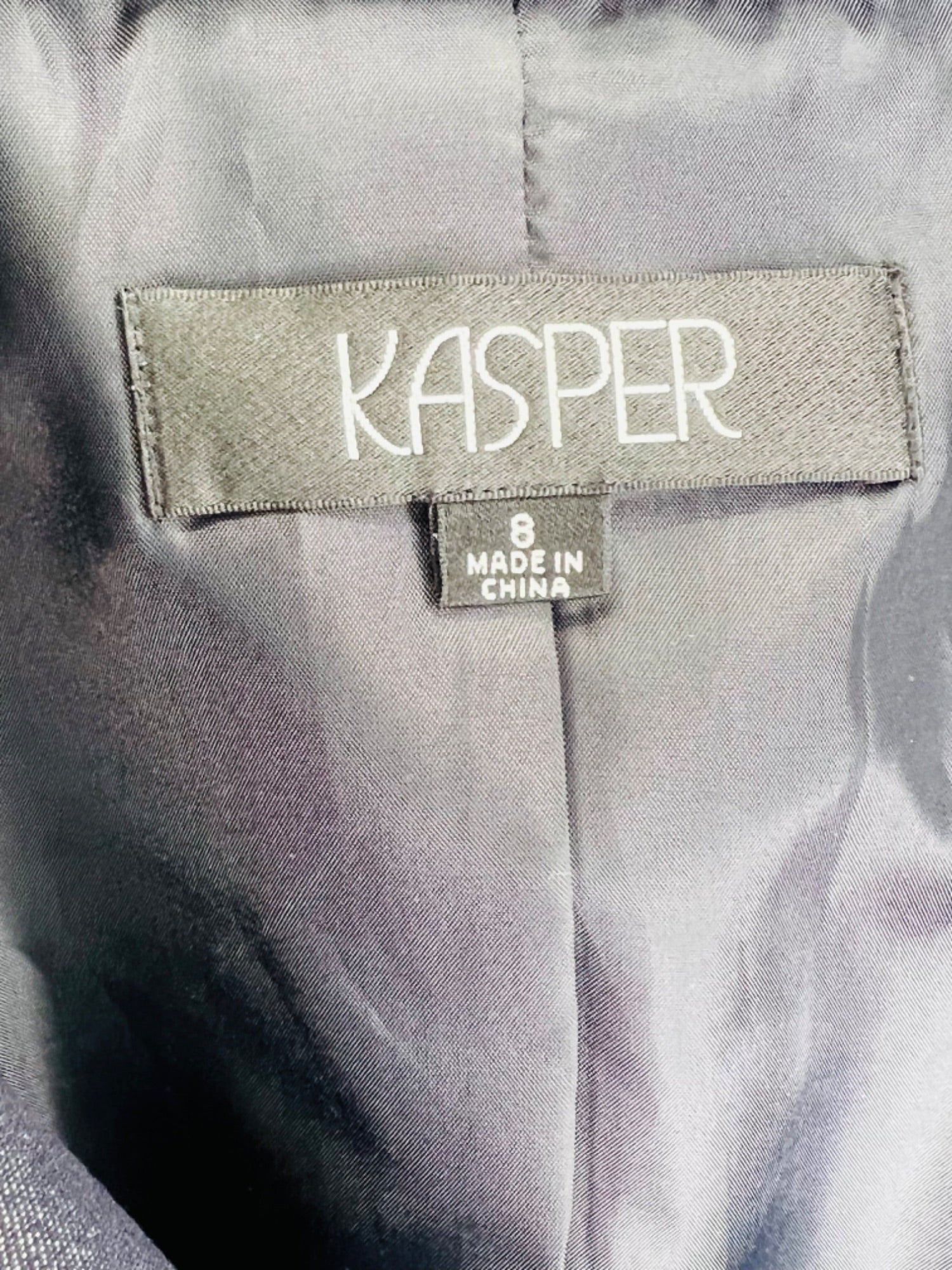 Kasper Tailored Blazer Pleated Waist Shield Buttons and Stitching by Kasper - Image 9