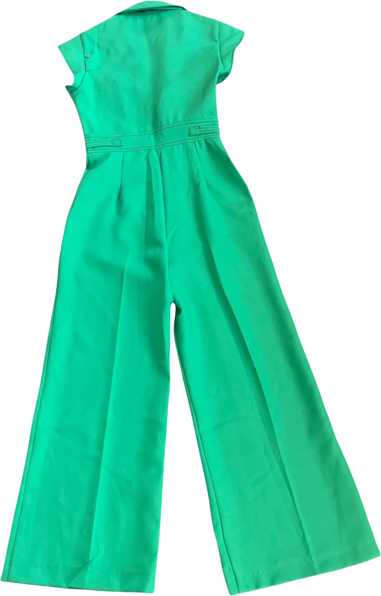 Kelly Green Powerhouse Flare Leg Zip Up Jumpsuit - Image 2