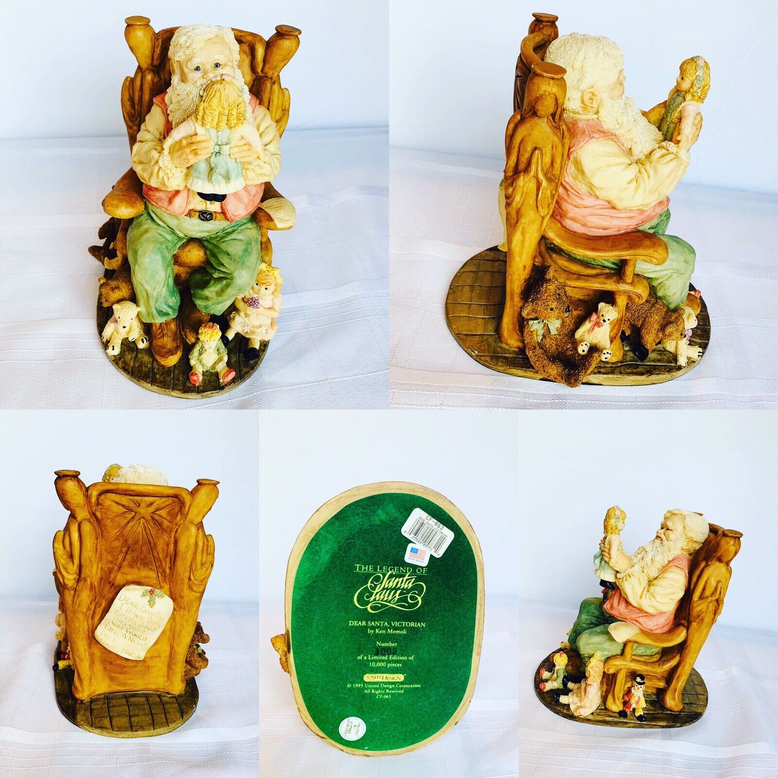 Ken Memoli "The Legend of Santa Claus" 1995 Dear Santa Cf-063 #1002 Hand Painted by UniteDesign - Image 3