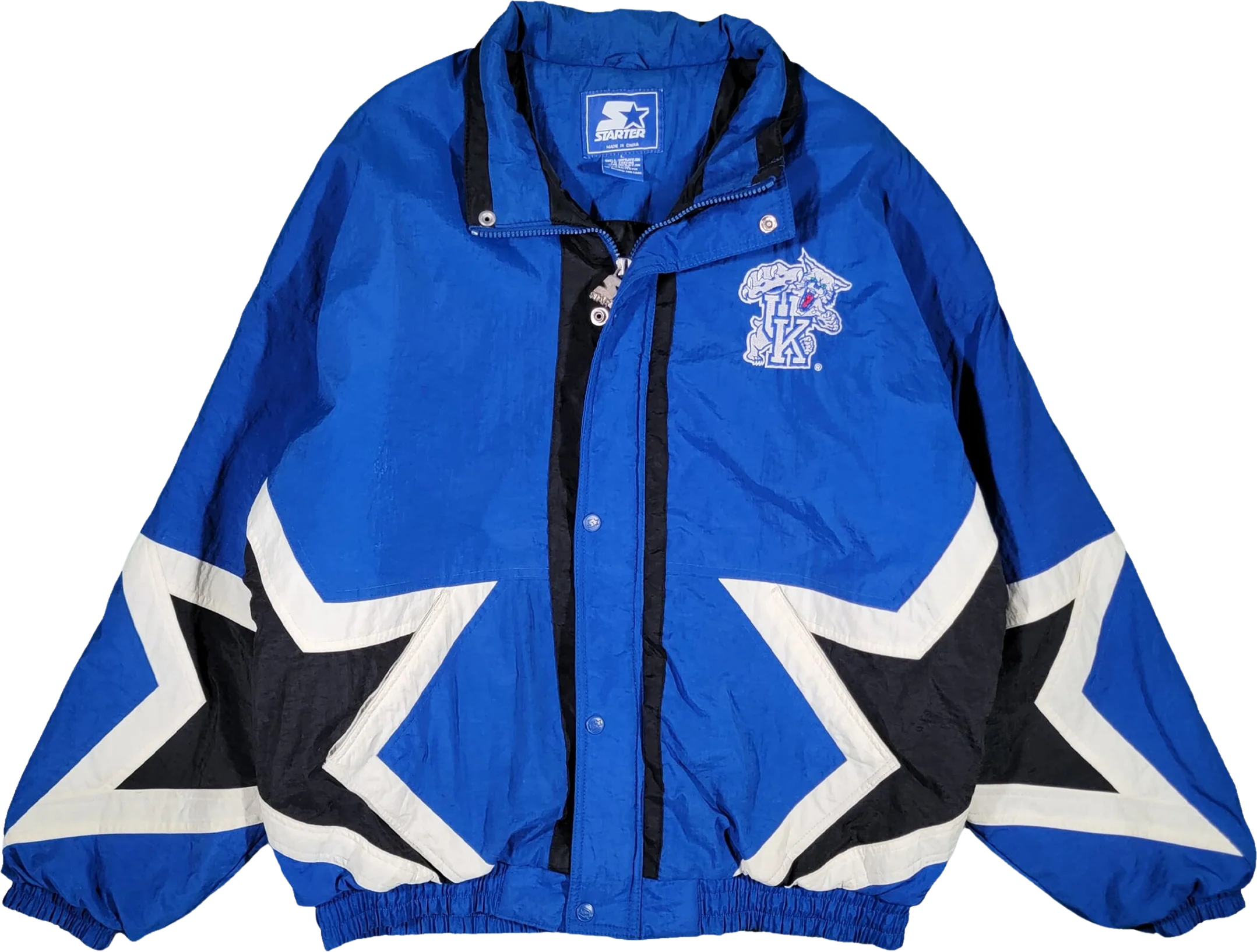 Kentucky Wildcats Vintage 90s Starter Jacket Rare Star Design Uk College University Coat Size Men's Large by Starter