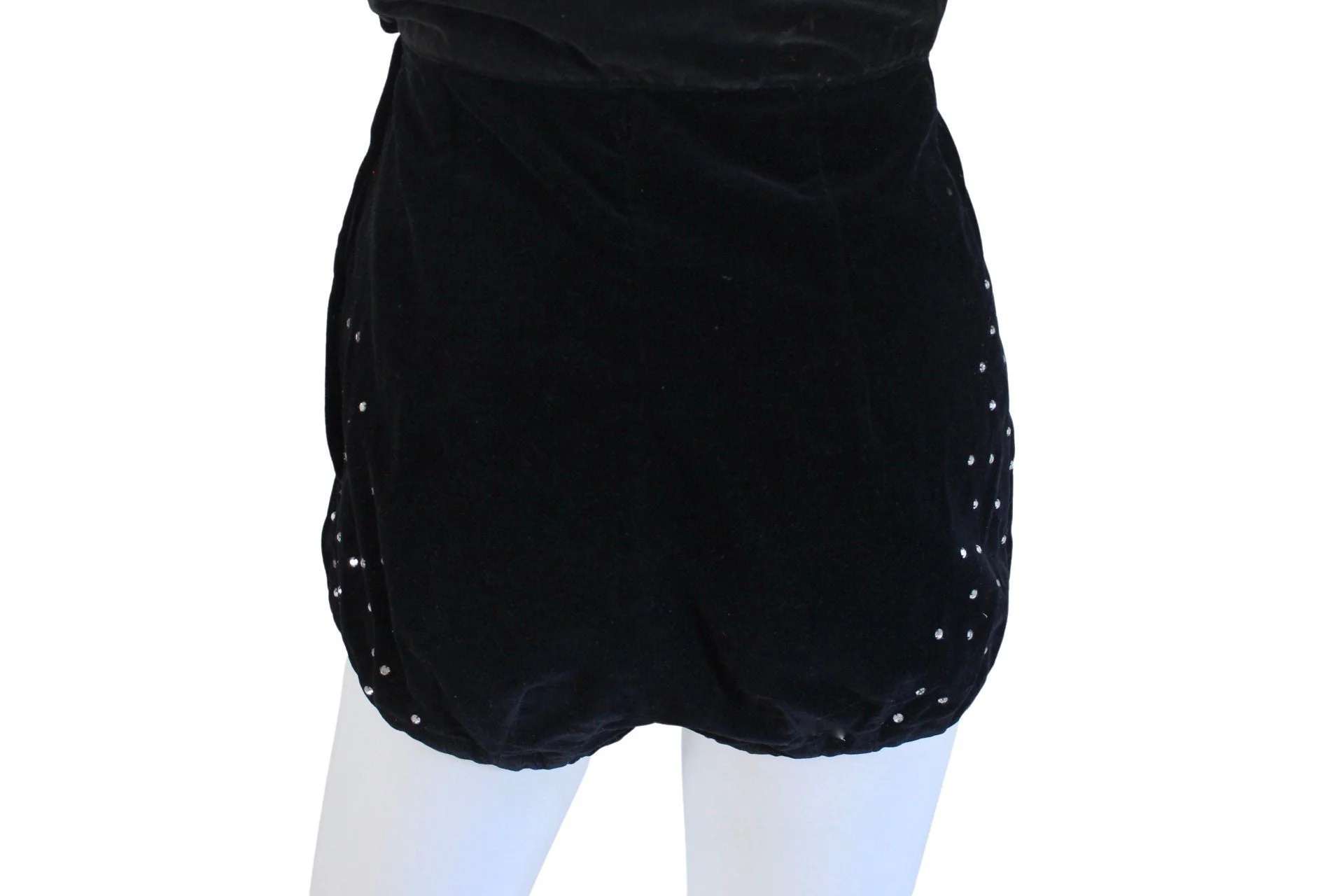 Killer 50s Black Velveteen Highwaist Rhinestone Showgirl Burlesque Bloomers - Image 10