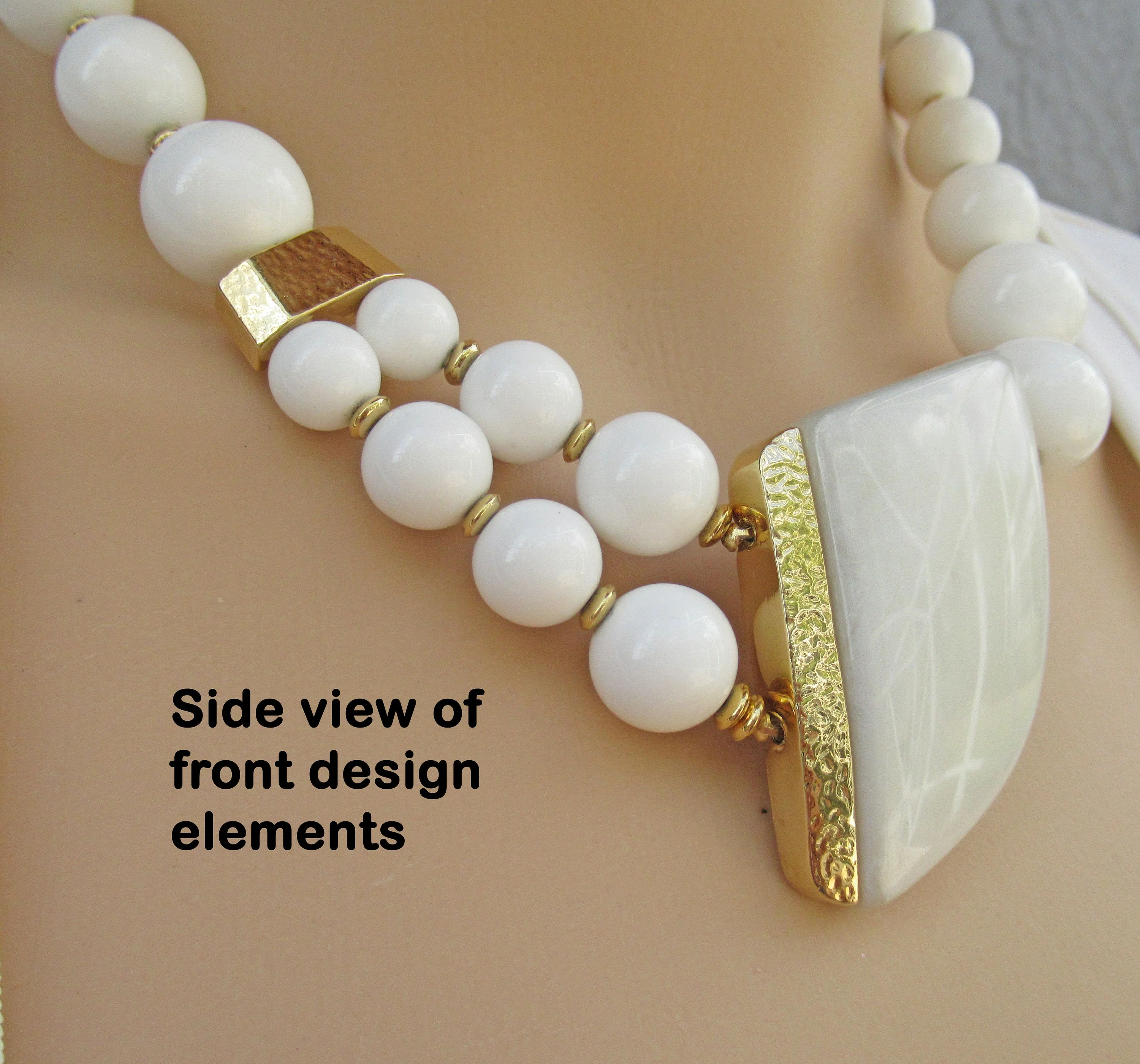 Kunio Matsumoto Style Necklace Bib Collar with Original Tag Style 1070, Vtg Never Worn, Exquisite, Well Made 70s Classic Design by Trifari - Image 3
