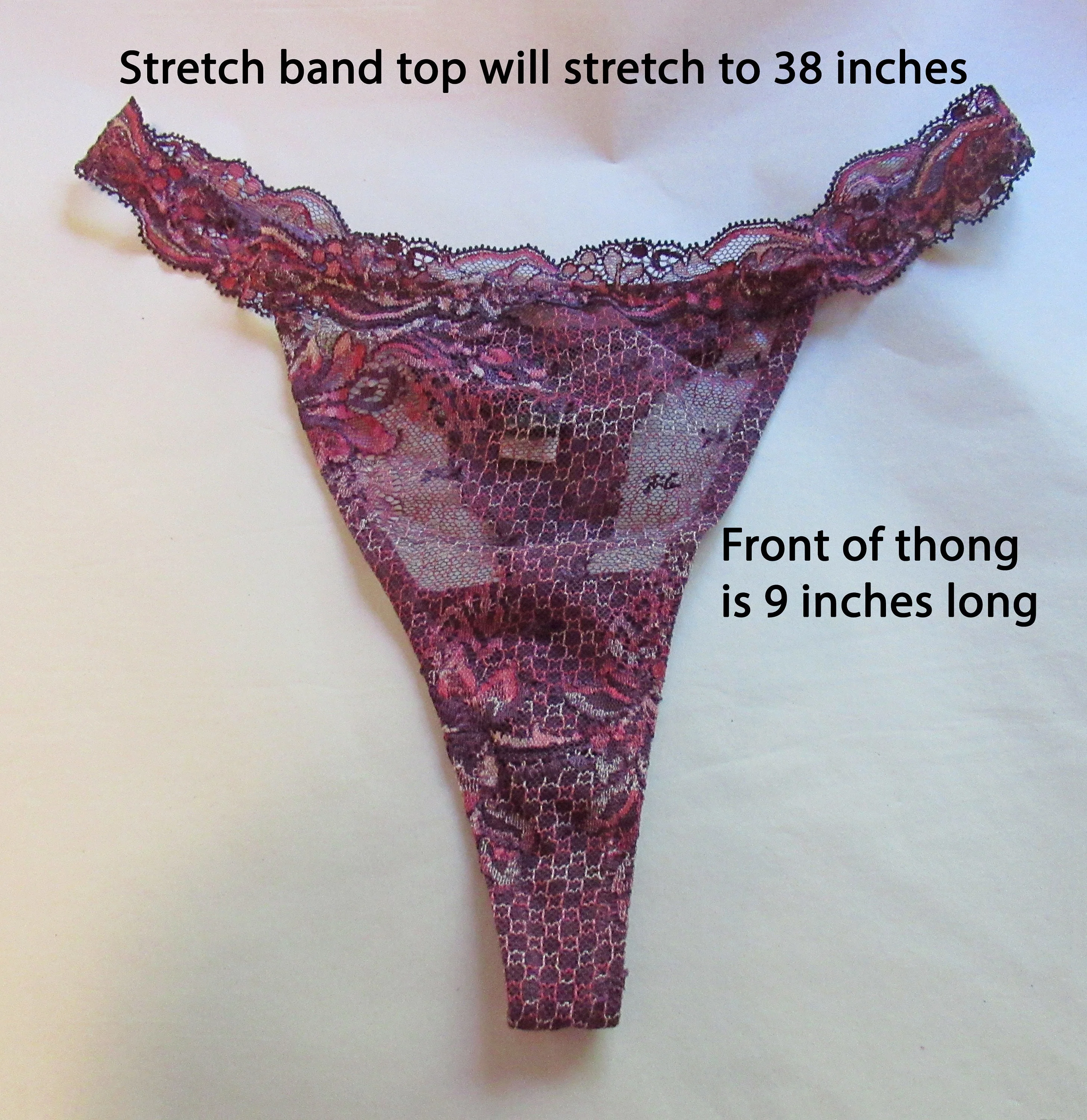 La Perla Malazia Purple and Pink Sheer Lace Thong Vintage 90s by La Perla - Image 2