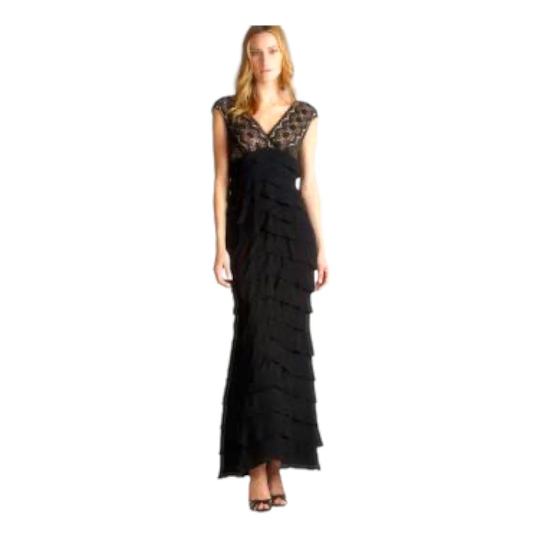 Lace Ruffle Tiered Dress Size 14 by Adrianna Papell - Image 13