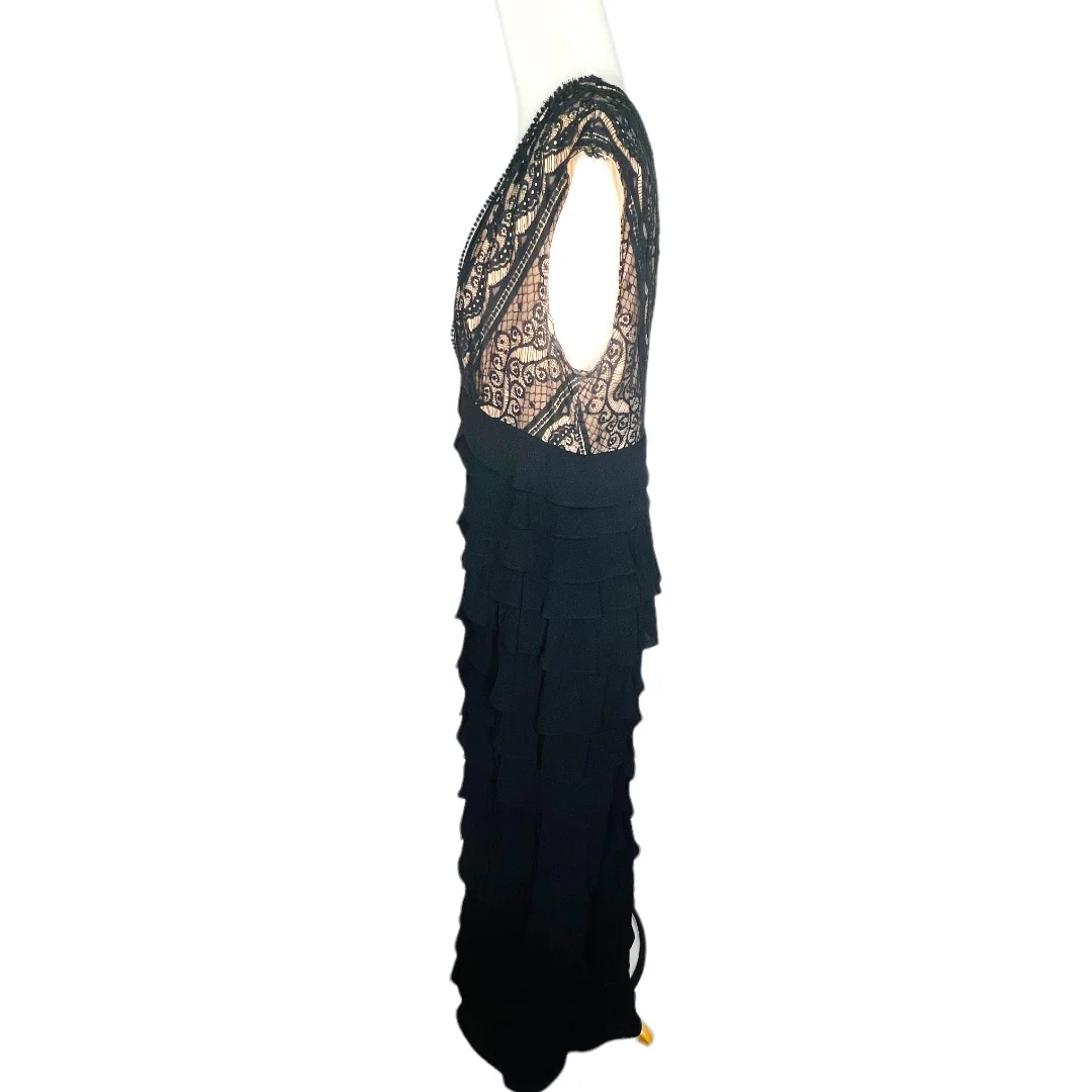 Lace Ruffle Tiered Dress Size 14 by Adrianna Papell - Image 5
