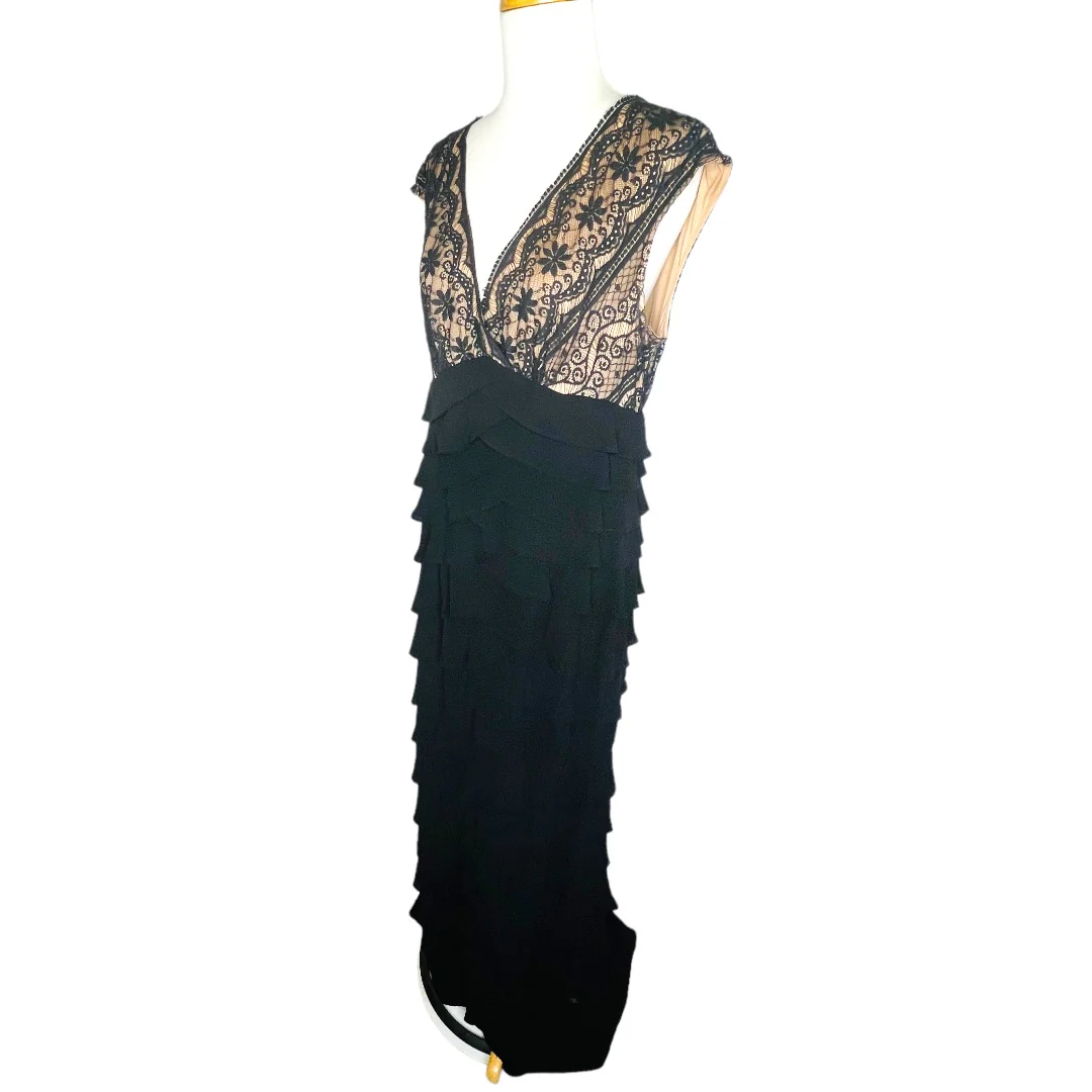 Lace Ruffle Tiered Dress Size 14 by Adrianna Papell - Image 6