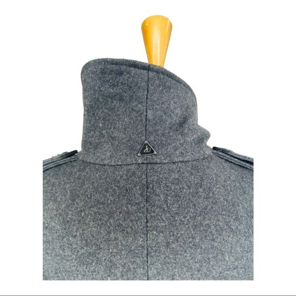 Ladies Double Breasted Trench Wool Belted Flared Logo Buttons Xs by Sam Edelman - Image 9