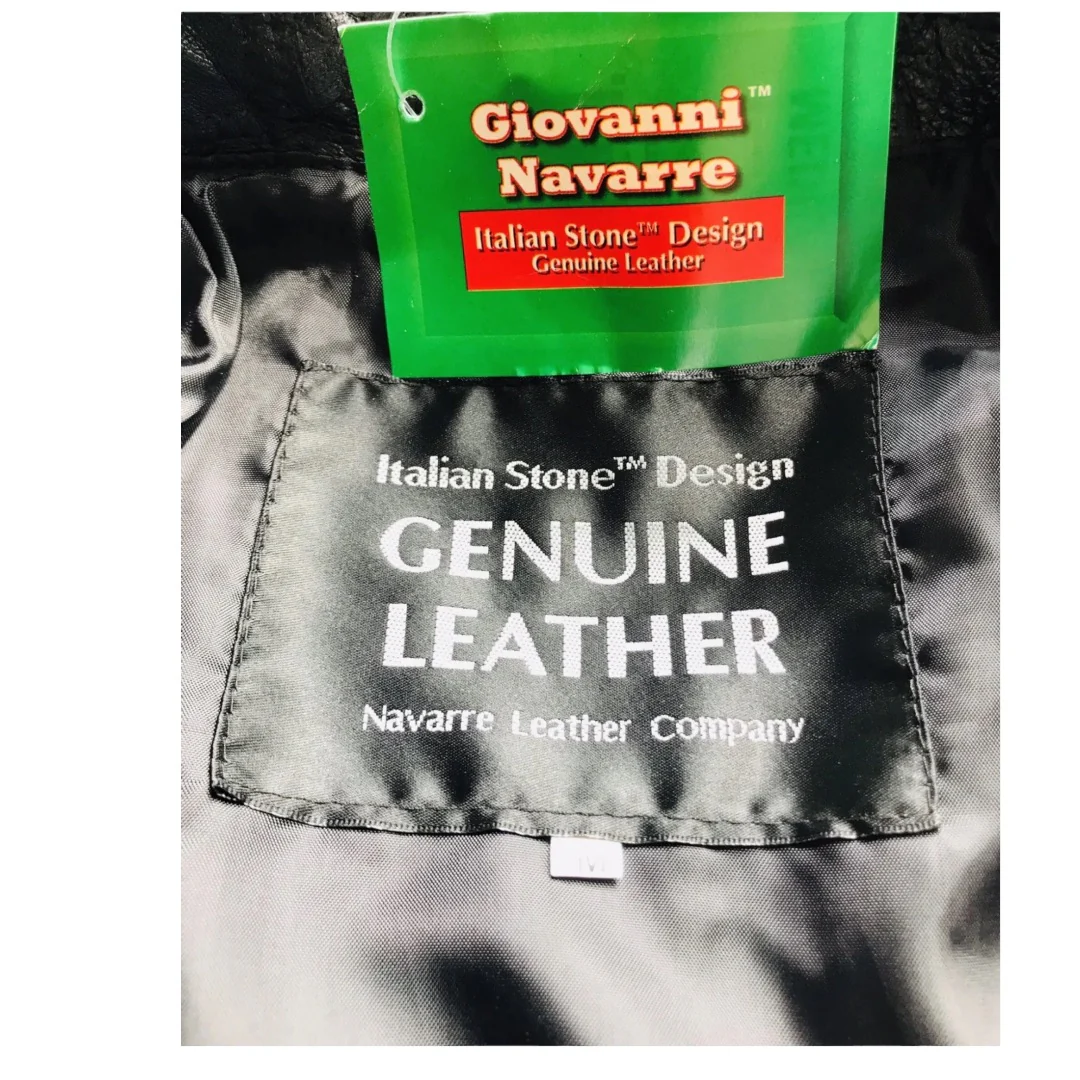 Lambskin Leather Trench Coat Italian Stone Design Nwt Womens M by Giovanni Navarre - Image 7