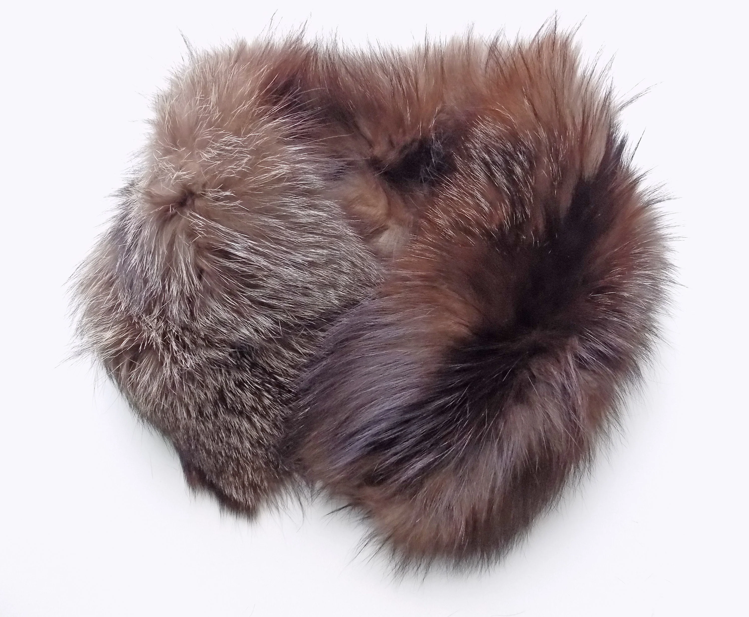 Large 40s Brown Fox Muff and Matching Collar Piece Art Deco Satin Lined Zipper Compartment - Image 8