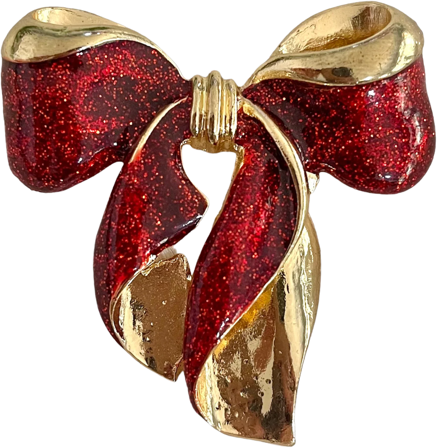Large Christmas Bow Brooch