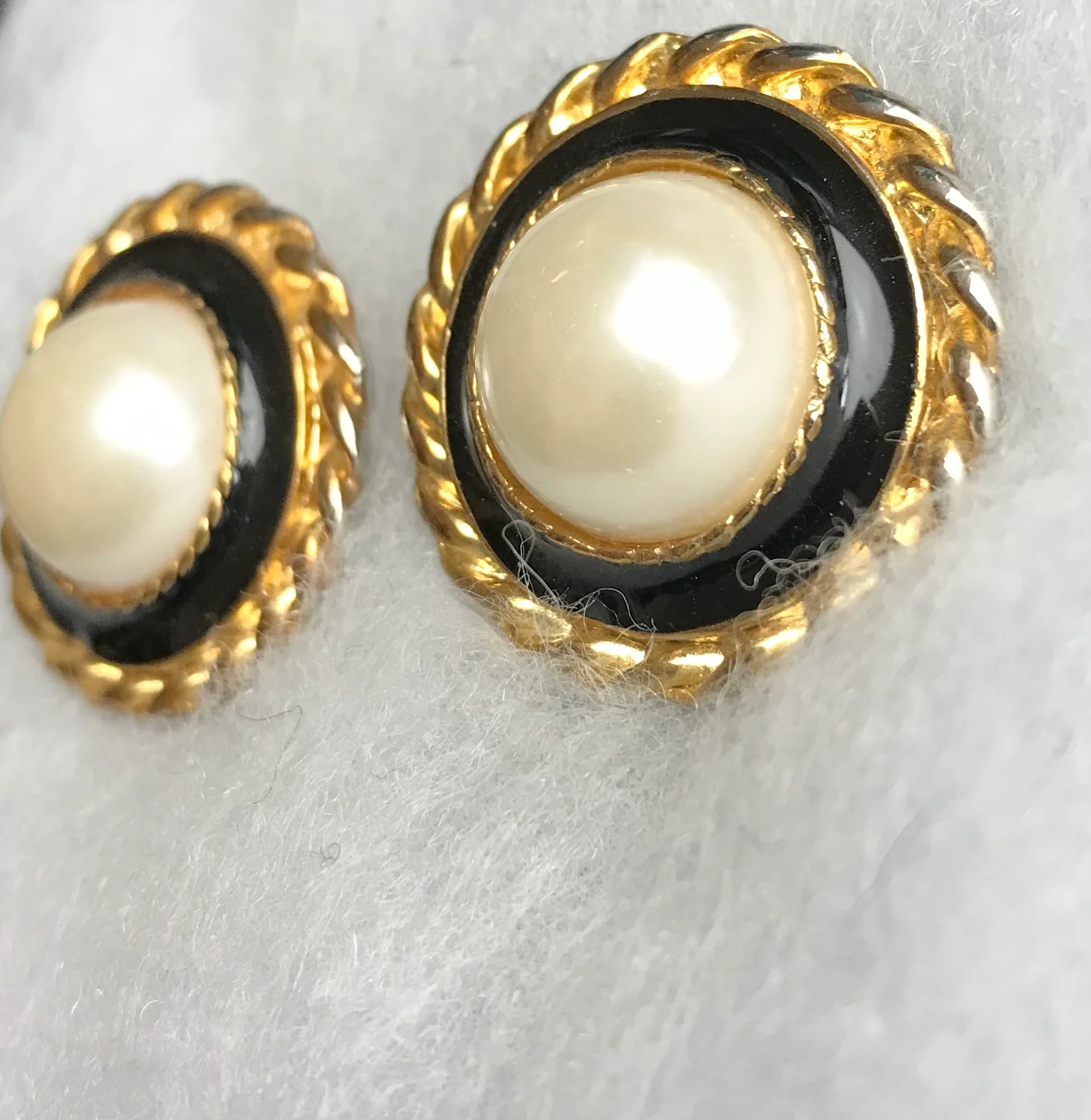Large Faux Pearl Clip On Earrings - Image 3