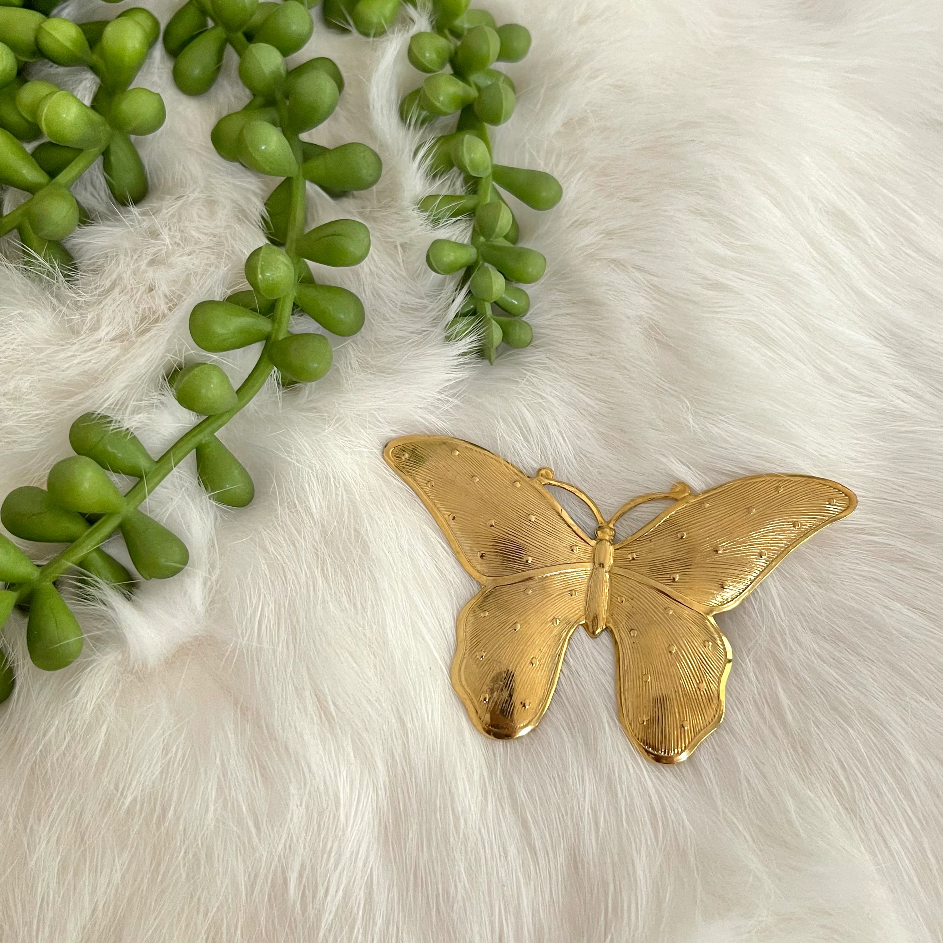 Large Textured Butterfly Brooch - Image 3