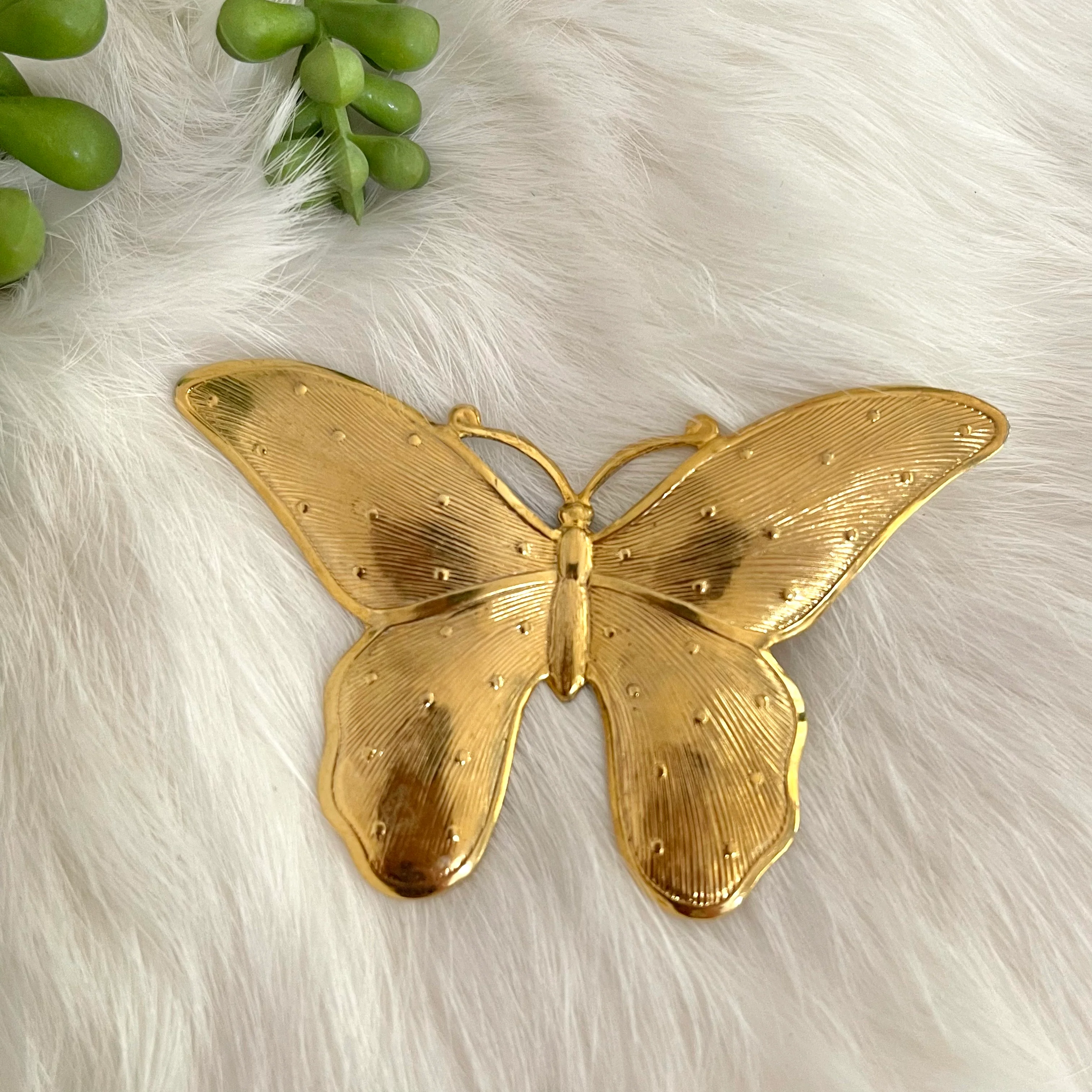 Large Textured Butterfly Brooch - Image 4
